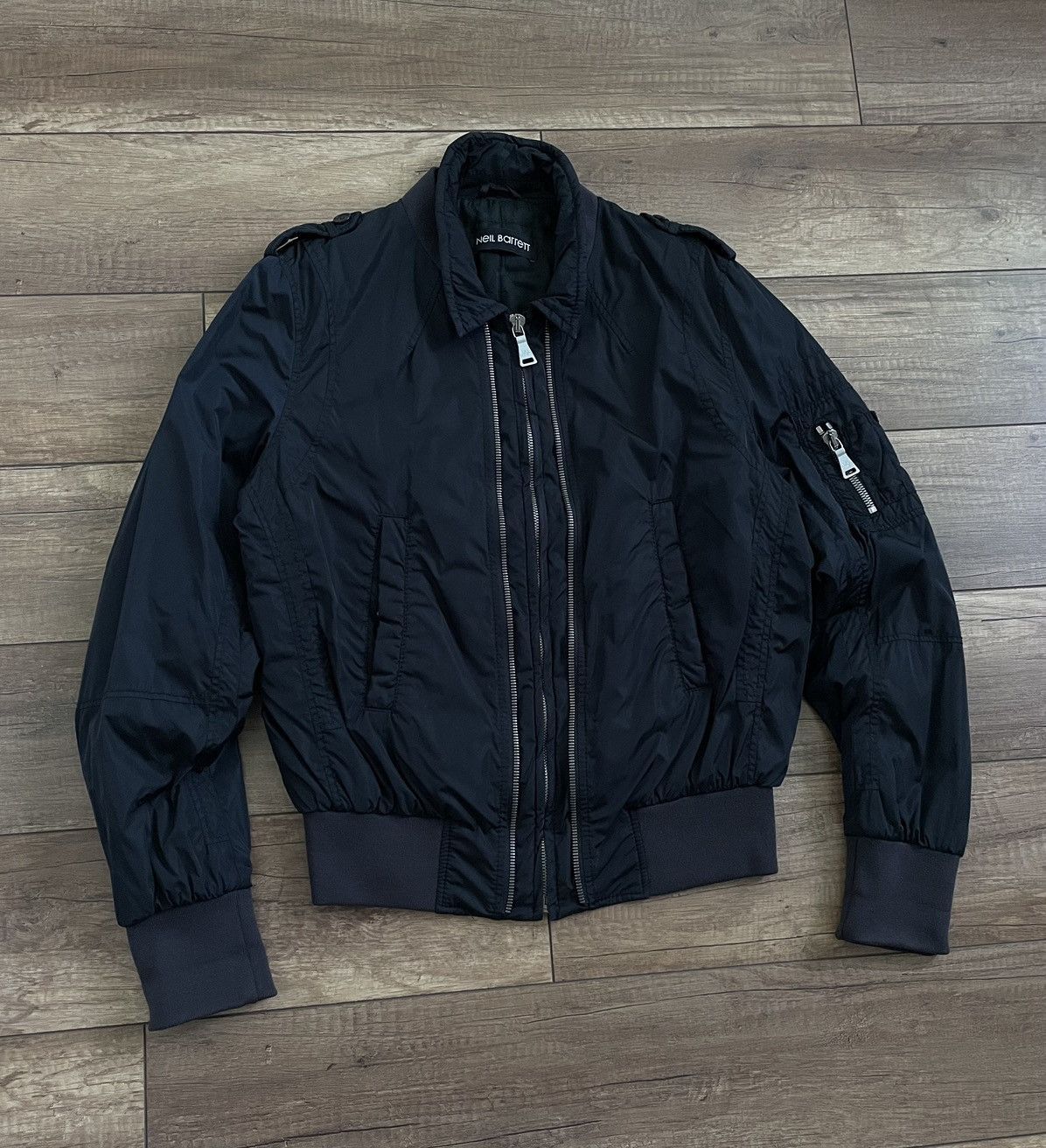 Neil Barrett Neil Barrett Nylon MA-1 Military Bomber Jacket Size US M / EU 48-50 / 2 - 2 Thumbnail