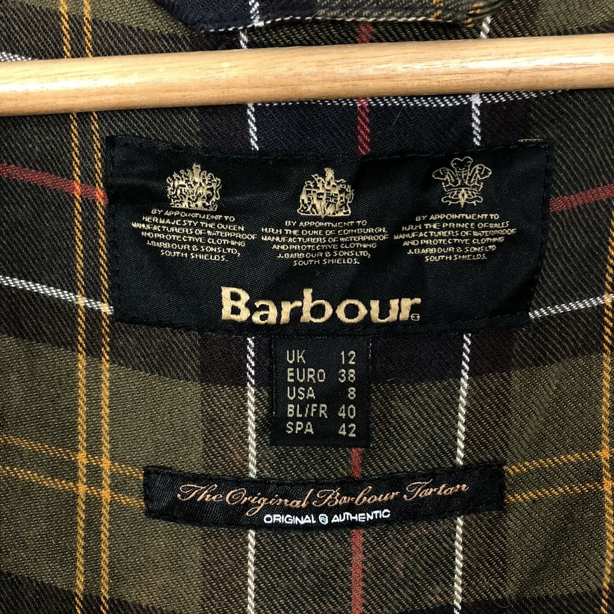 Barbour 🔥BARBOUR WAX INTERNATIONAL TARTAN JACKET Size US S / EU 44-46 / 1 - 18 Thumbnail