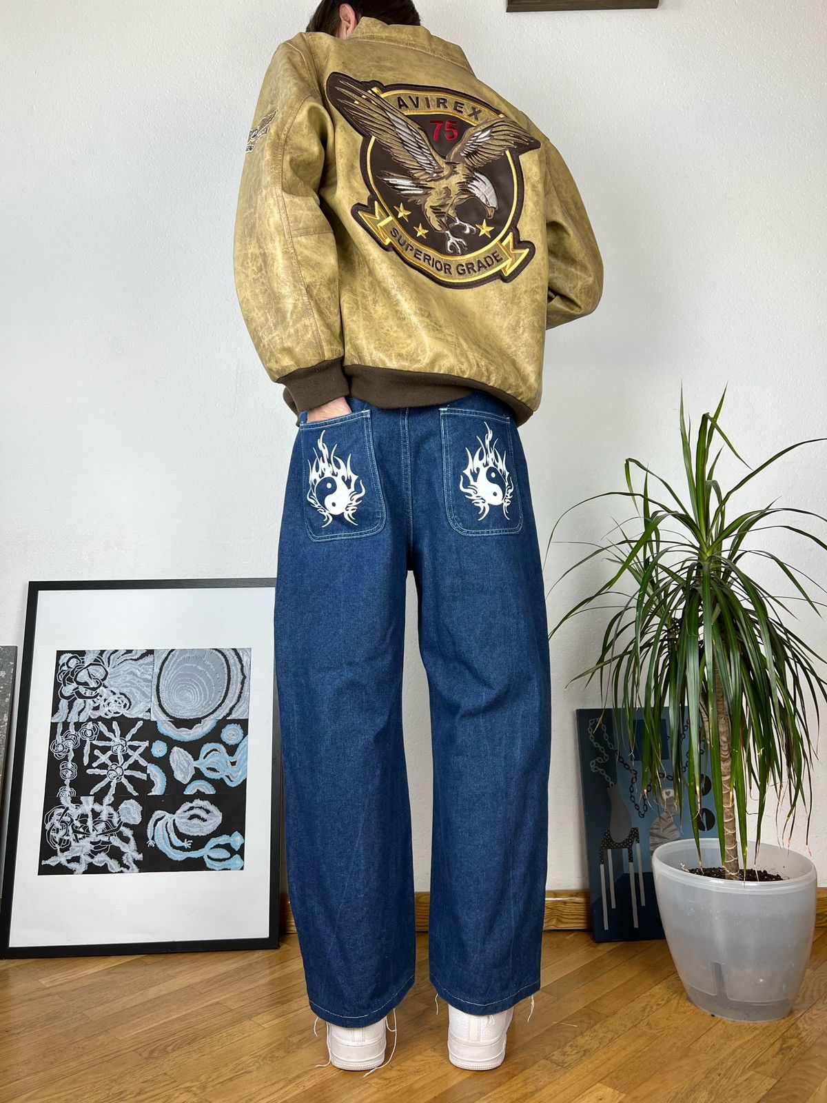 Eminem Crazy Vintage Baggy Eminem Rap Jeans JNCO Style Polar Skate Size US 30 / EU 46 - 6 Thumbnail
