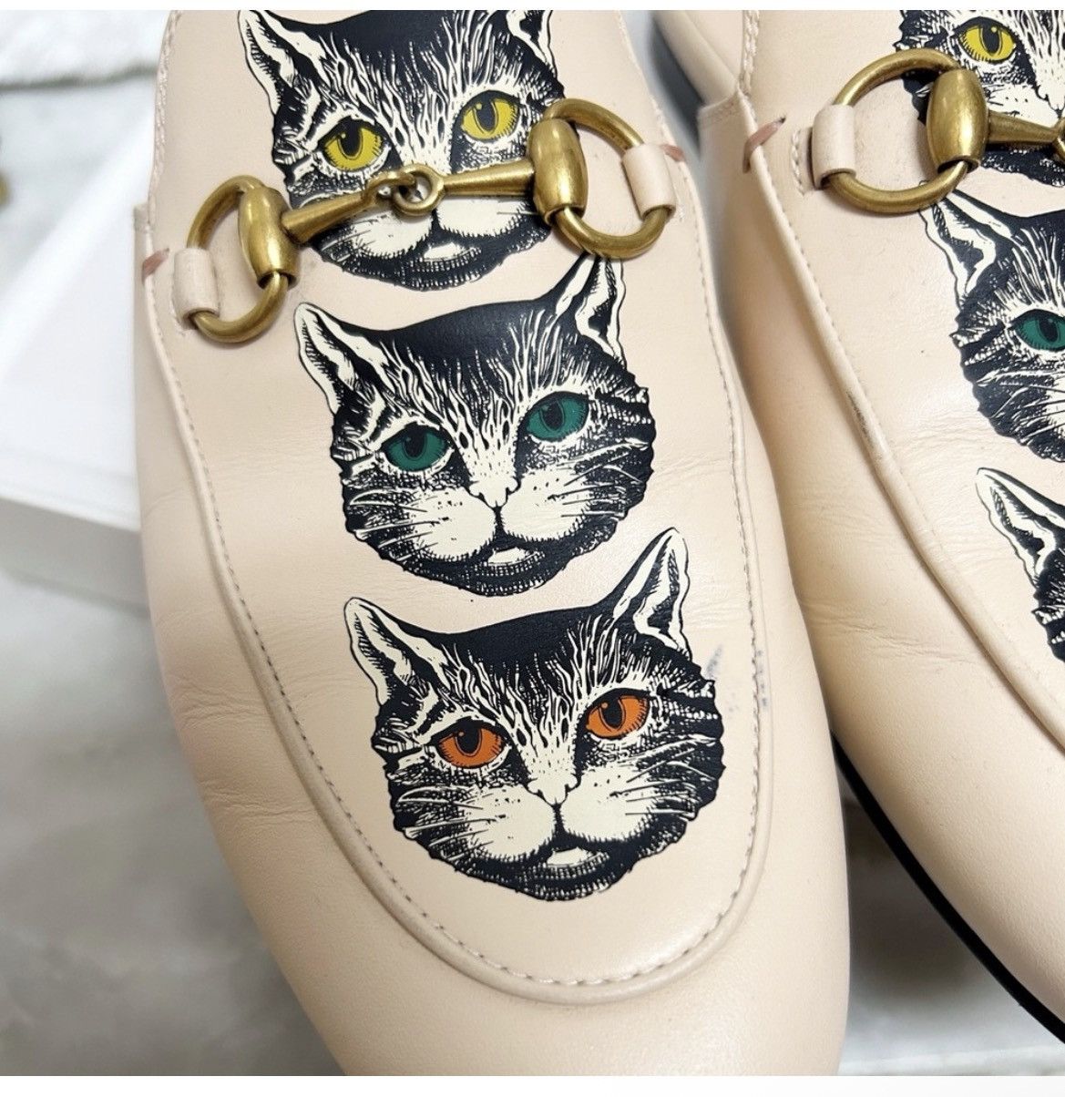 Gucci Authentic Gucci Cat Horsebit Leather Princeton Mules Size US 7 / IT 37 - 7 Thumbnail