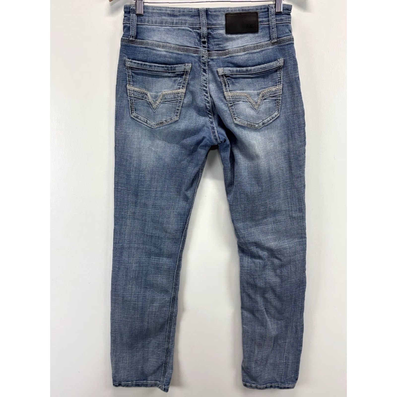 BKE BKE Jake Straight Fit Jeans Medium Wash Western Style 30x32 30x31 Whiskering Mens Jeans Regular Denim Cotton Blend 5-Pocket Design Size US 30 / EU 46 - 3 Thumbnail
