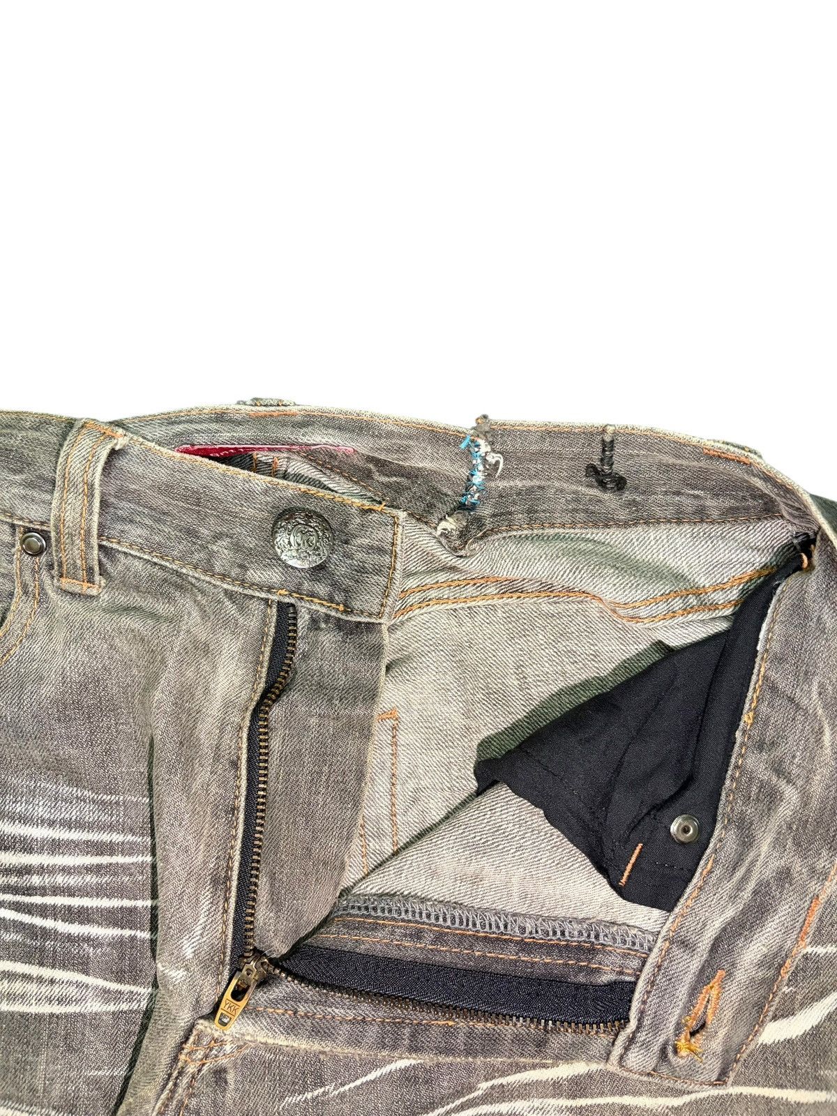 Edwin Vintage Anti Label Faded Wash Distressed Bootcut Jeans Size US 27 - 5 Thumbnail