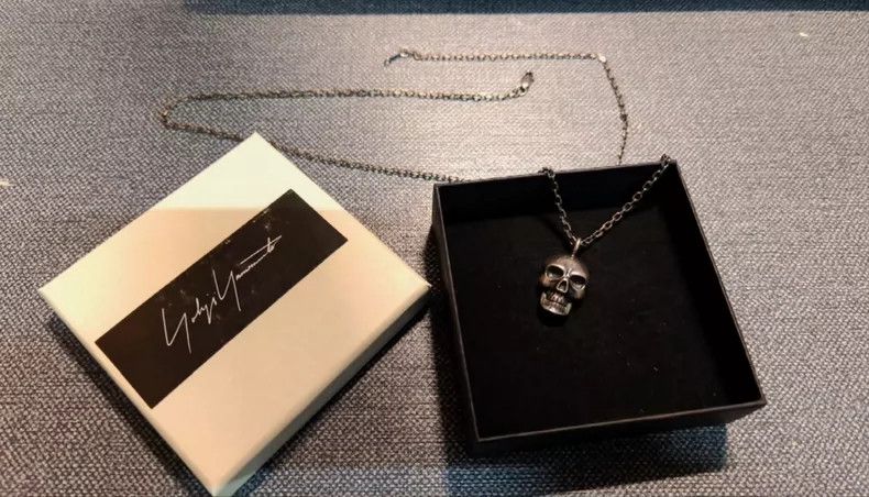 Loro Piana Yohji Yamamoto Silver Skull Pendant Necklace Size ONE SIZE - 1 Thumbnail