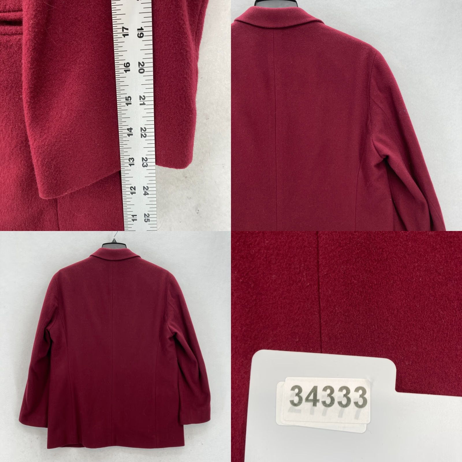 J.Crew Vintage J.Crew Blazer Jacket Women's 10 Red Wool Cashmere Blend Career Hong Kong Size L / US 10 / IT 46 - 9 Thumbnail