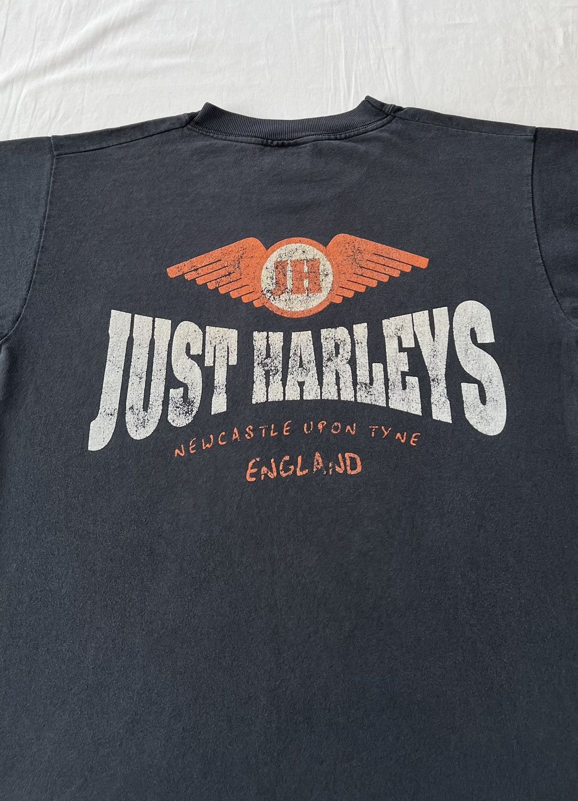 Harley Davidson Vintage 90s Harley Davidson England Black T-shirt Size US S / EU 44-46 / 1 - 9 Thumbnail