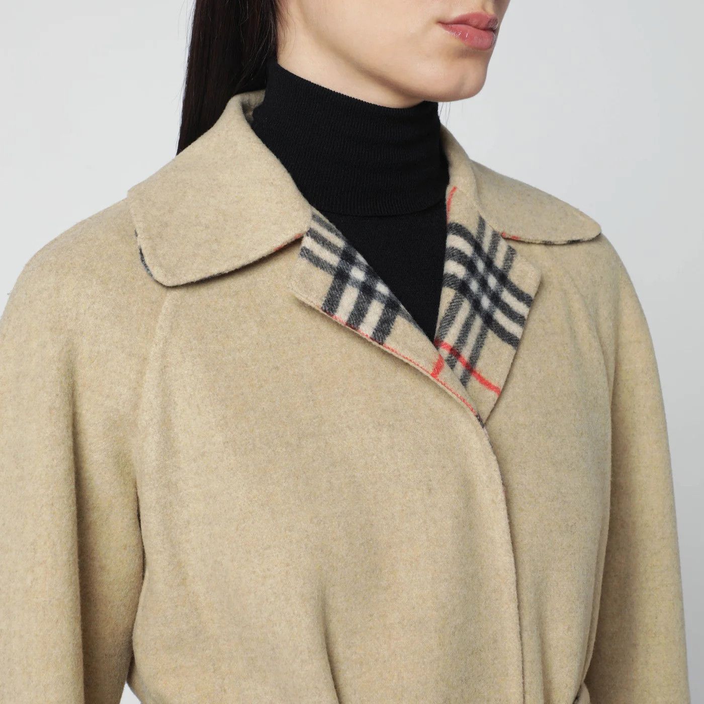 Burberry o1d2blof0426 Reversible Wool Coat in Beige Size S / US 4 / IT 40 - 3 Thumbnail