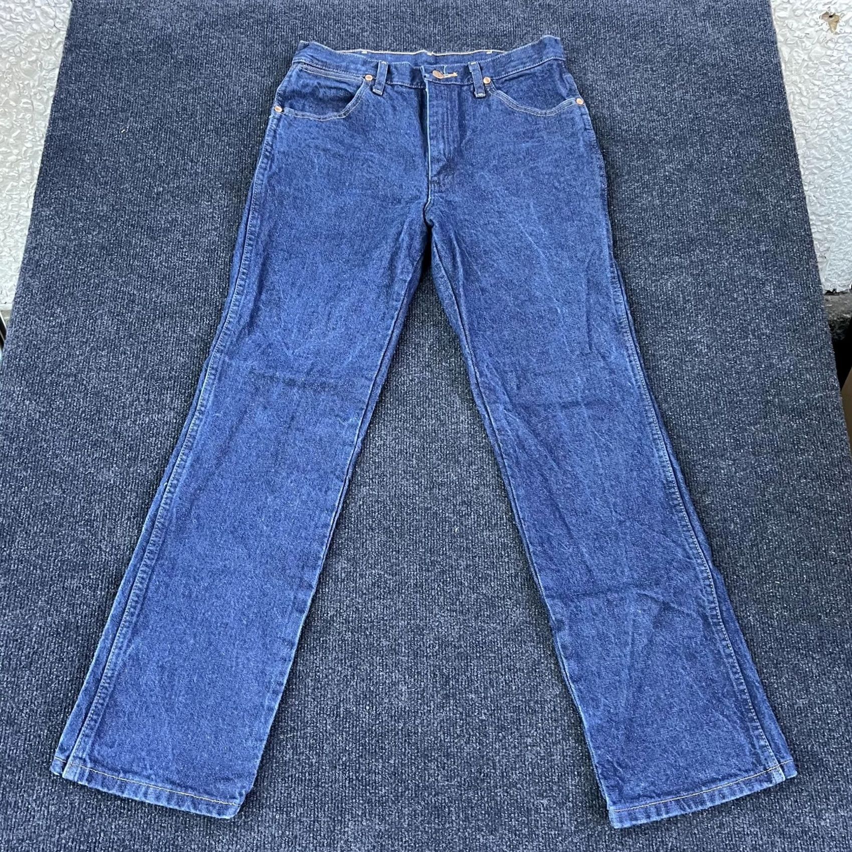 Wrangler Wrangler Jeans Mens 26x29 Blue Denim Straight Leg Medium Wash Casual Pants Size US 26 / EU 42 - 4 Thumbnail