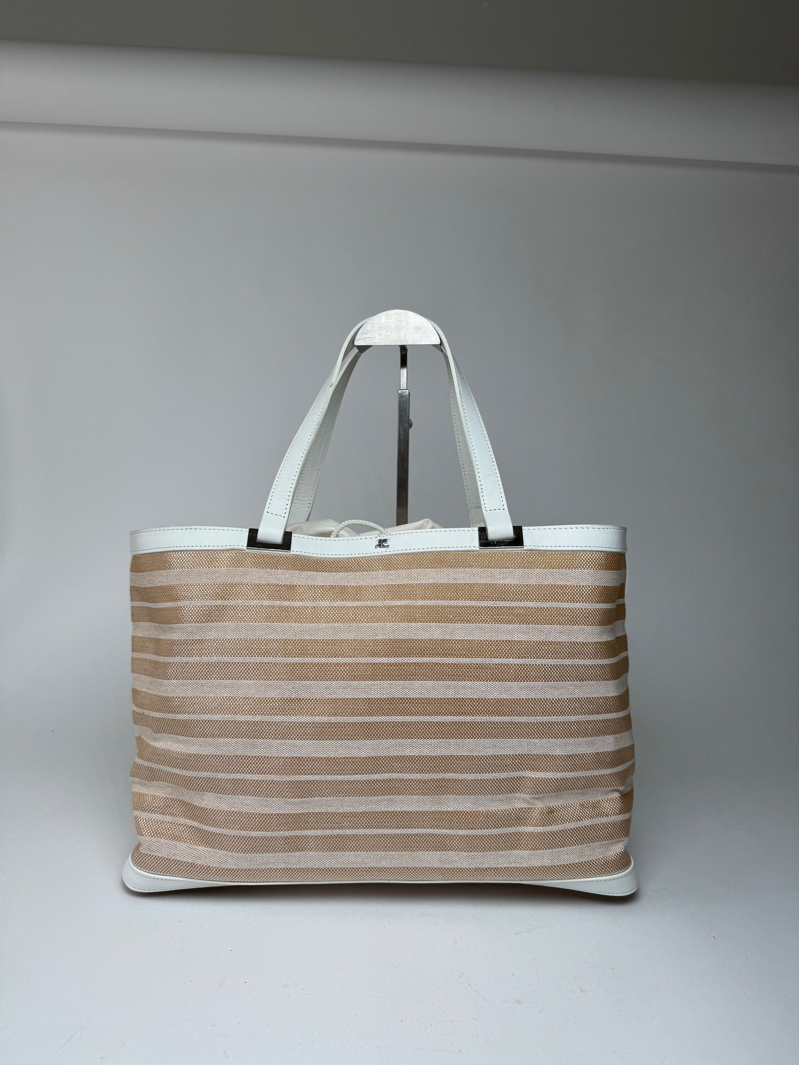 Courreges Vintage Paris 2 Way Shopper beige white Size ONE SIZE - 1 Thumbnail