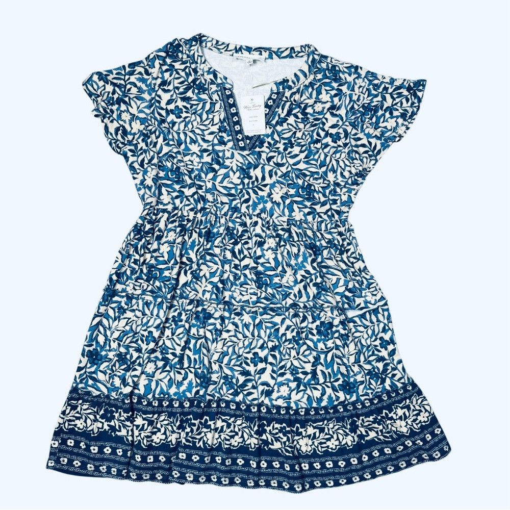 Lucky Brand NWT New Lucky Brand Floral Rayon Mini Dress Size L Petite Size L / US 10 / IT 46 - 5 Thumbnail