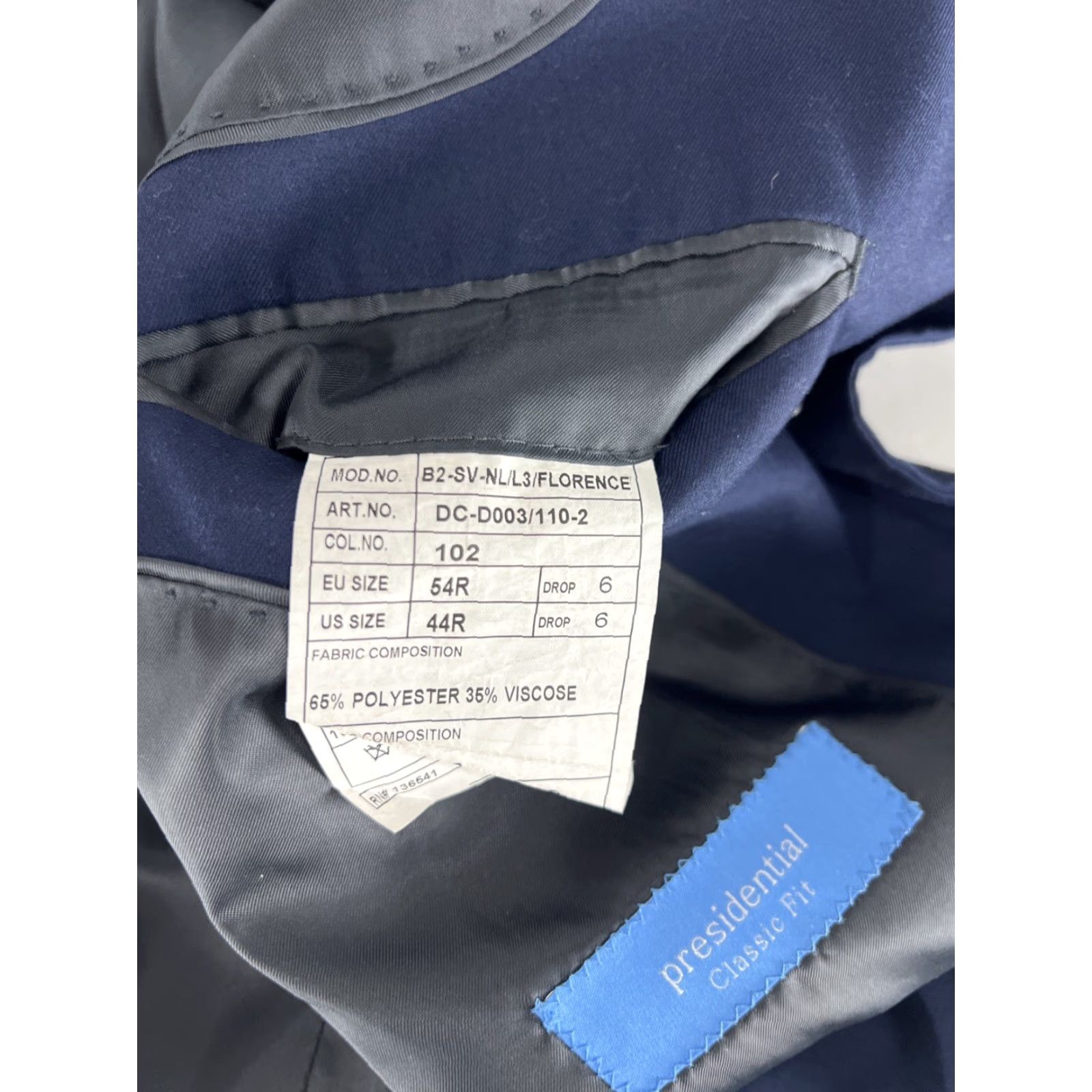 Vintage Giorgio Napoli Blazer Single-Breasted Notch 2-Button Blue 44R Men's Jacket Classic Fit Vintage No Size 44R - 7 Thumbnail