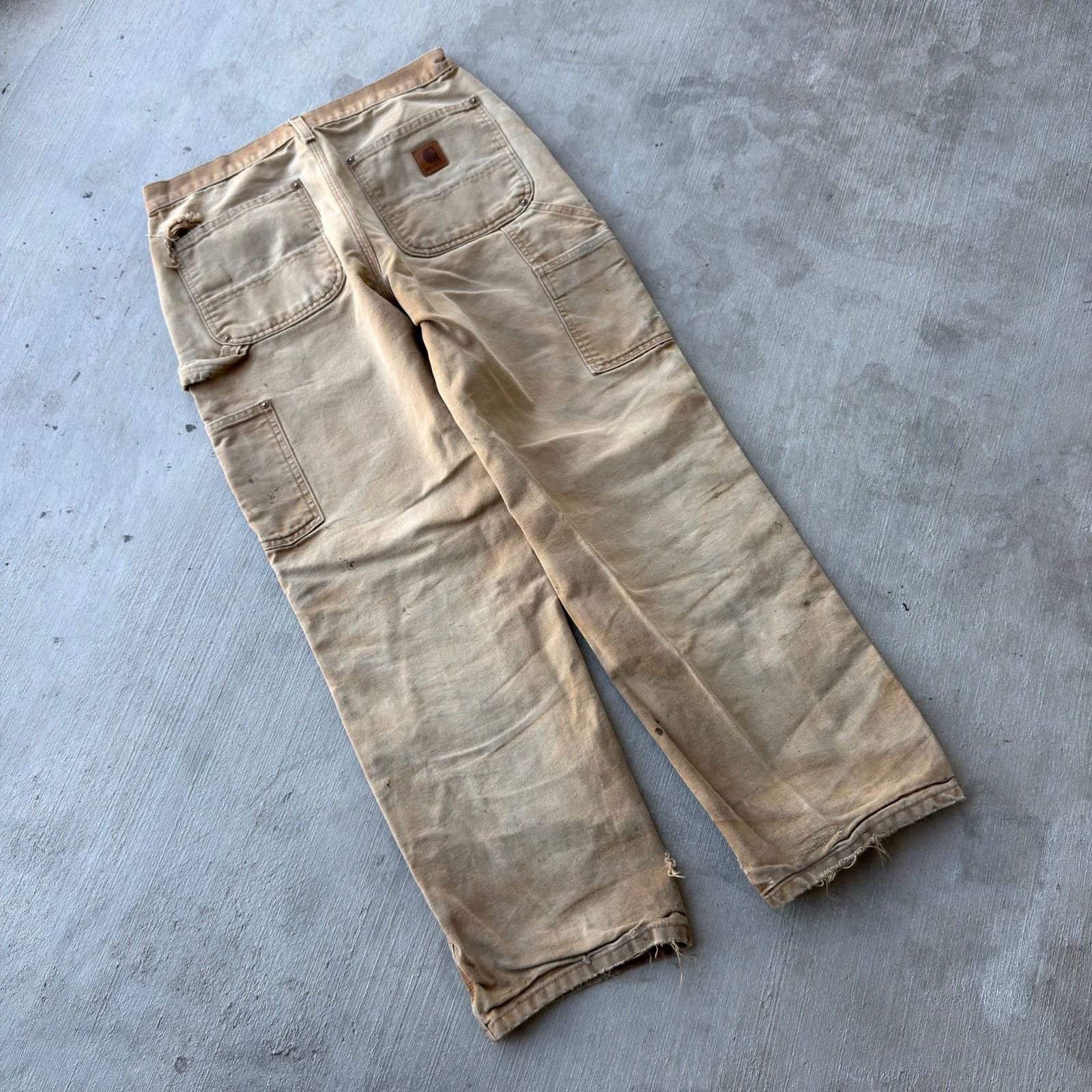 Carhartt × Vintage Vintage Y2K Carhartt brown double knee work carpenter pants Size US 29 - 5 Thumbnail