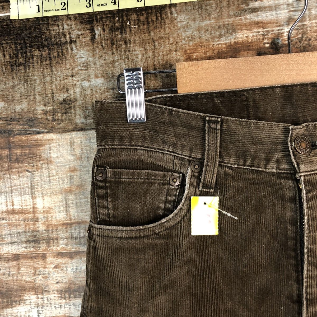 Levi's DL Levis 505 custom Brown Conduroy Jeans #C636 Size US 28 / EU 44 - 7 Thumbnail