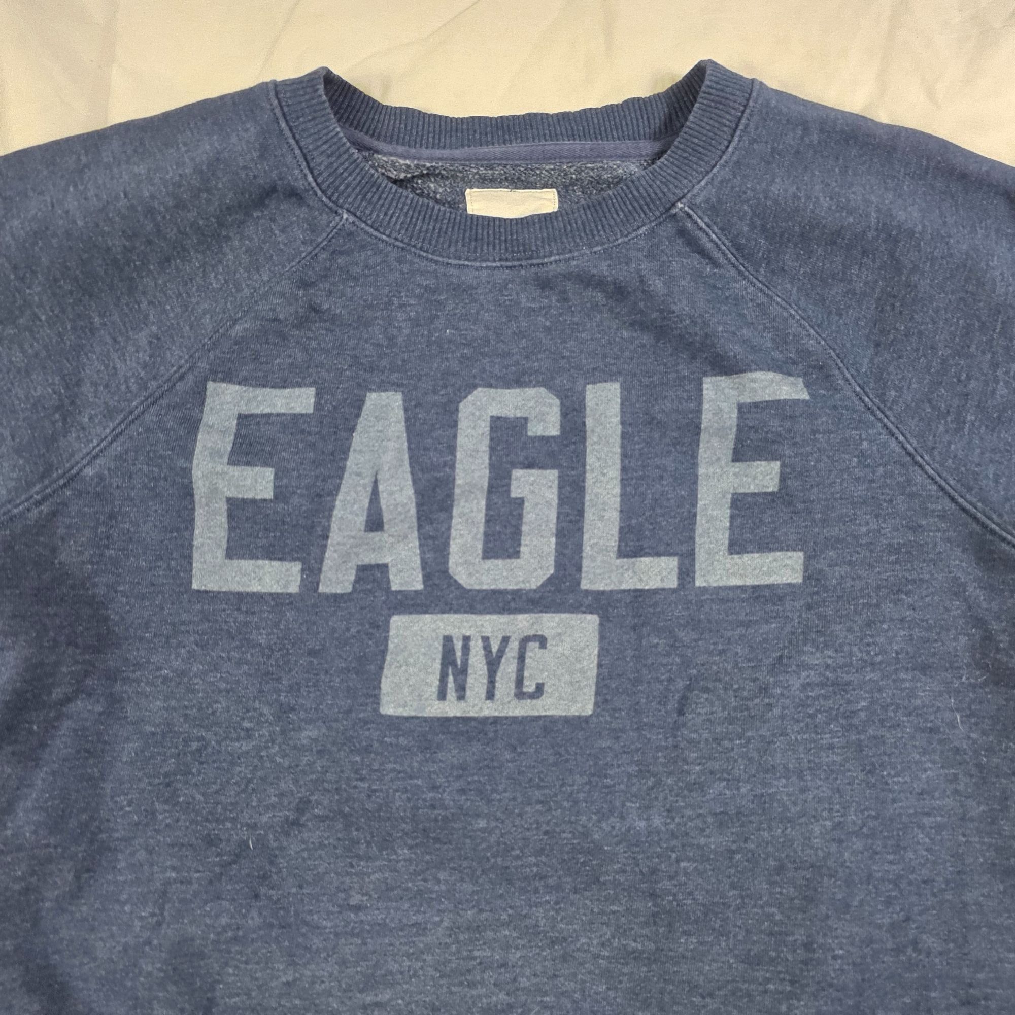 American Eagle Outfitters American Eagle Womens Large Blue Sweatshirt Eagle NYC Graphi Size L / US 10 / IT 46 - 4 Thumbnail