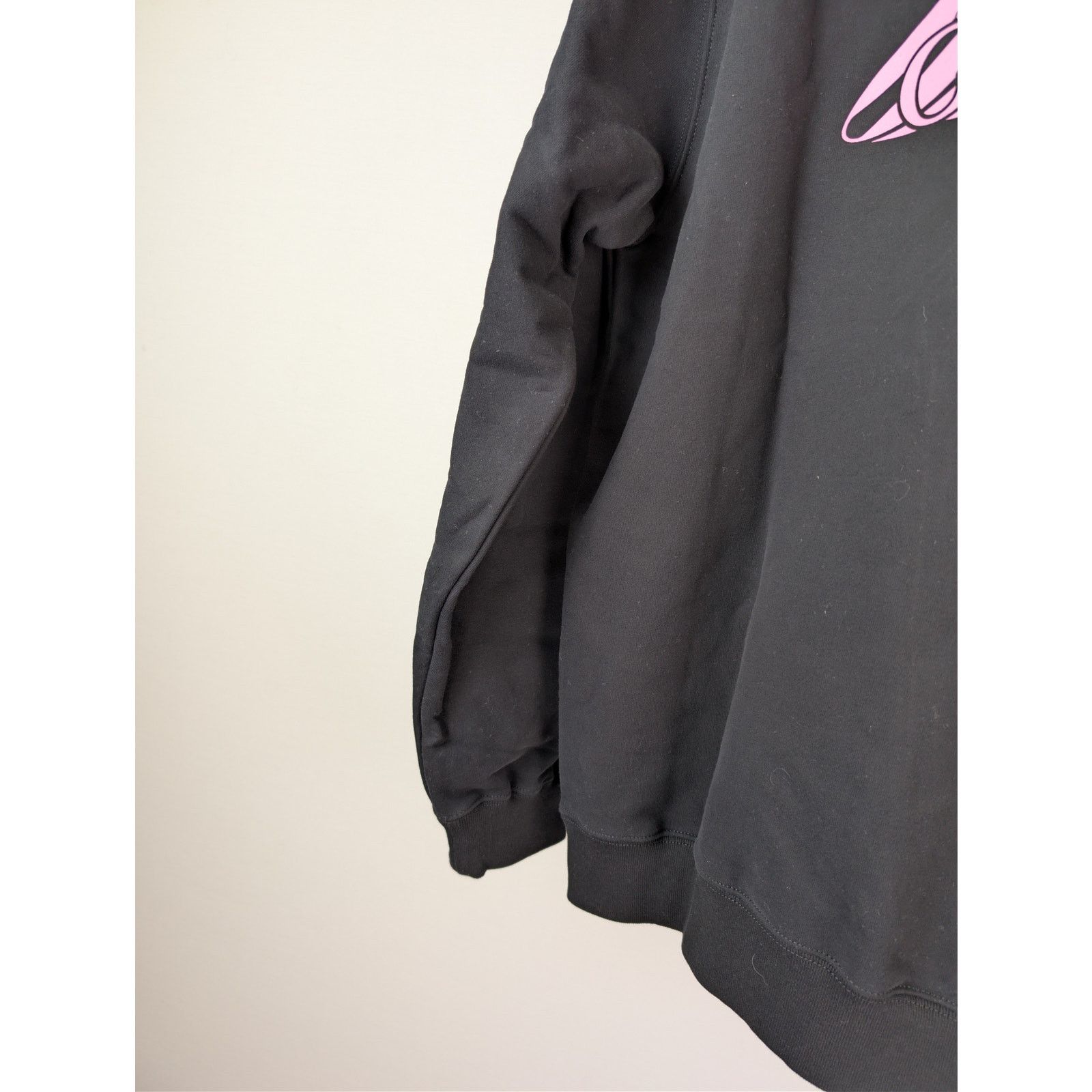 Gucci o1rshd1 Printed Logo Cotton Sweatshirt in Black / Light Pink Size US L / EU 52-54 / 3 - 12 Thumbnail