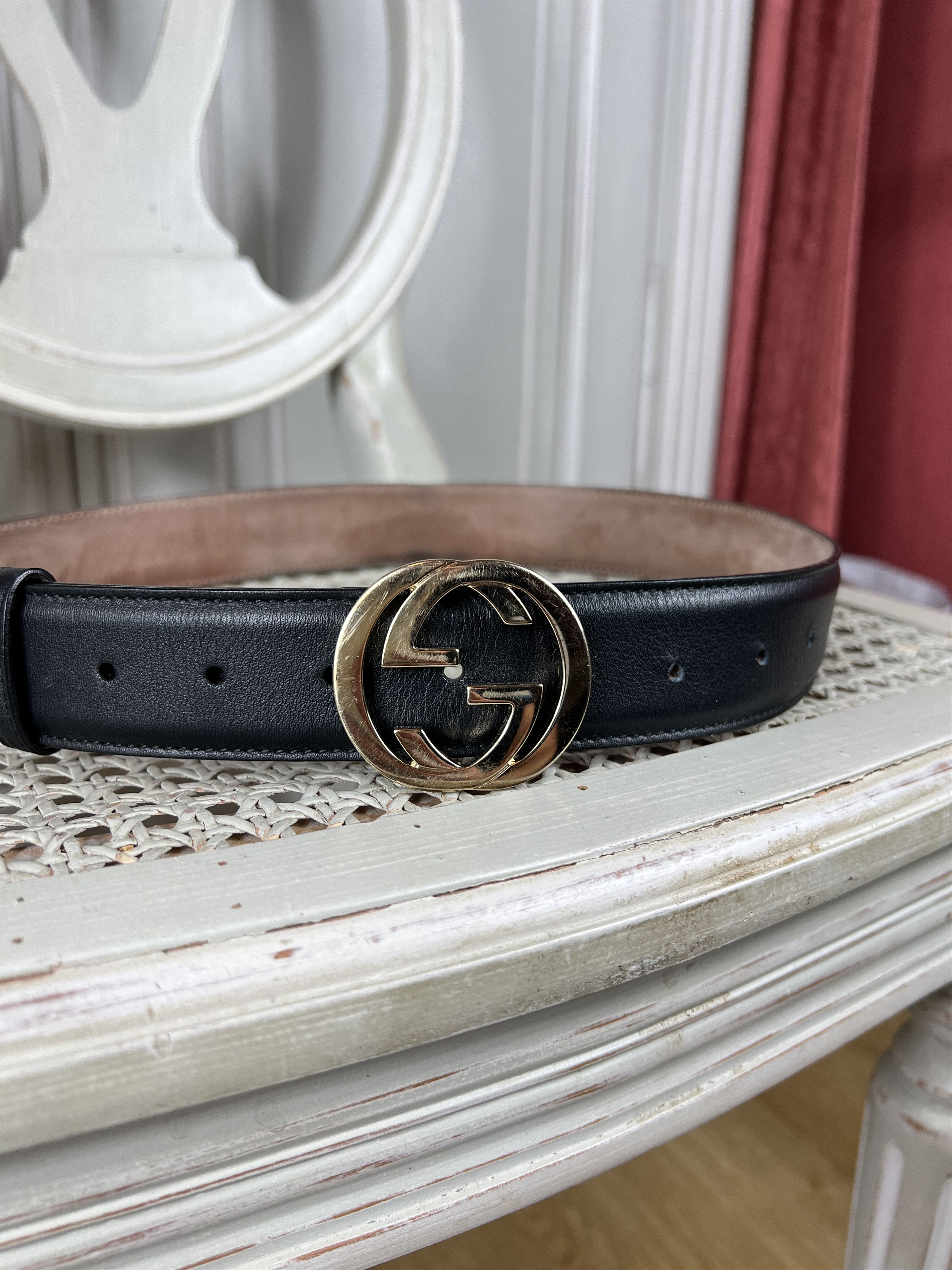 Gucci GUCCI GG LOGO LEATHER BELT Size ONE SIZE - 2 Thumbnail