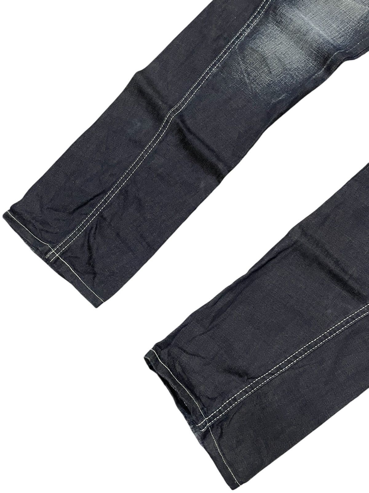 Hysteric Glamour × Japanese Brand × LOWBOX Back Number Japan Waxed Coated Spiral Cut Jeans Size US 30 / EU 46 - 5 Thumbnail