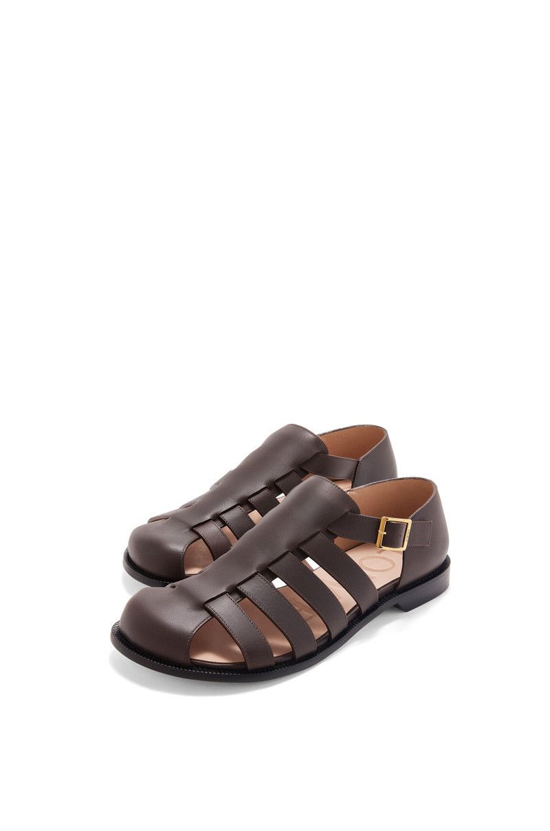 Loewe o1in1g0426 Campo Sandals in Dark Brown Size US 8 / EU 41 - 5 Thumbnail