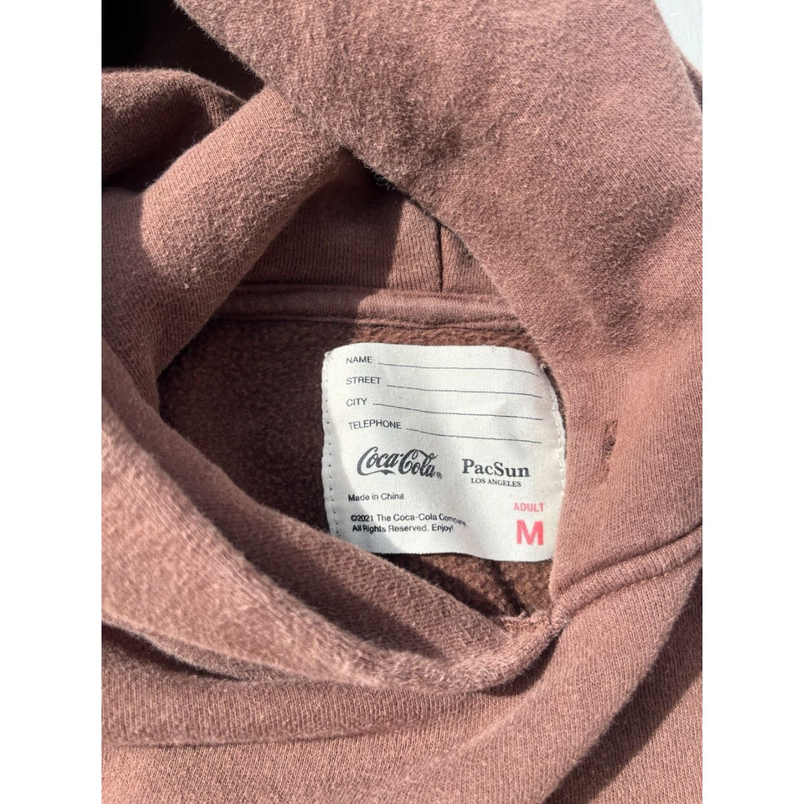 Pacsun PacSun Men's Coca Cola Hoodie Brown M Spell-Out Enjoy Soda Iconic Mens Size US M / EU 48-50 / 2 - 6 Thumbnail