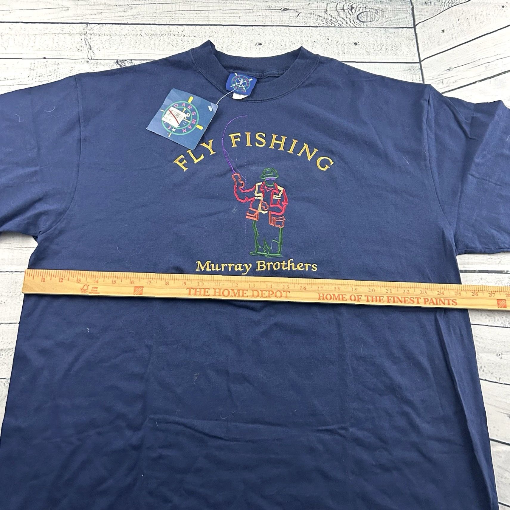 Vintage VINTAGE Murray Bros. Fly Fishing T Shirt Mens XL Blue Oarsmen Short Sleeve Fish Shirt Size US XL / EU 56 / 4 - 4 Thumbnail