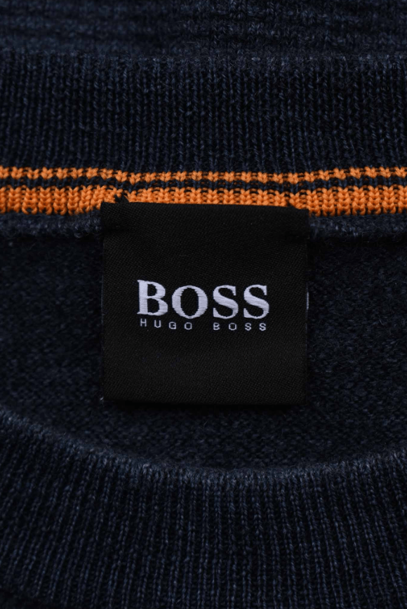 Hugo Boss Hugo Boss Crewneck Knit Sweater Navy Blue Size US M / EU 48-50 / 2 - 2 Thumbnail