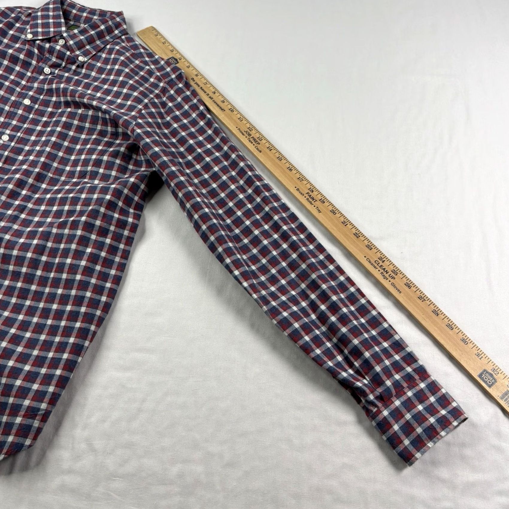 Sid Mashburn Sid Mashburn Flannel Shirt Mens M Blue Red Plaid Button-Up Casual Preppy Size US M / EU 48-50 / 2 - 7 Thumbnail