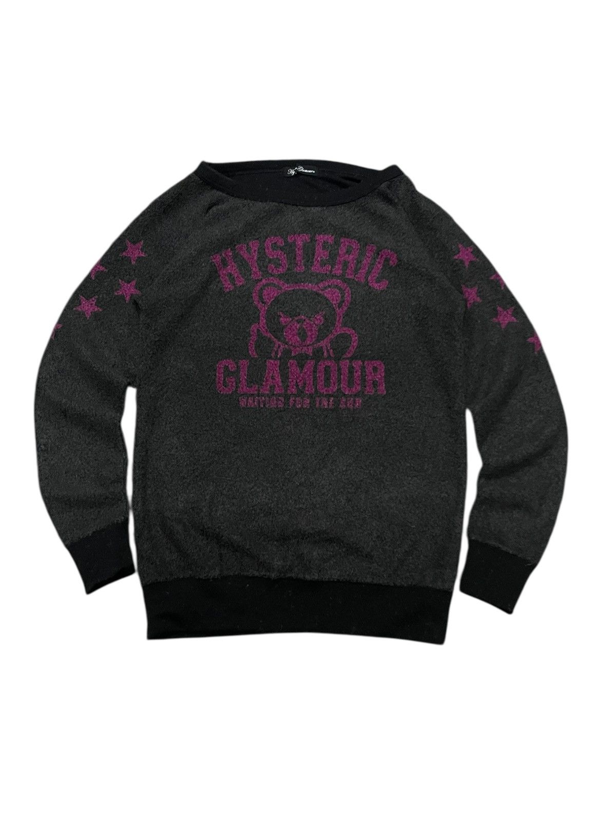 Hysteric Glamour 90s HYSTERIC GLAMOUR BIG LOGO ANGRY BEAR FLEECE CREWNECK Size M / US 6-8 / IT 42-44 - 1 Thumbnail