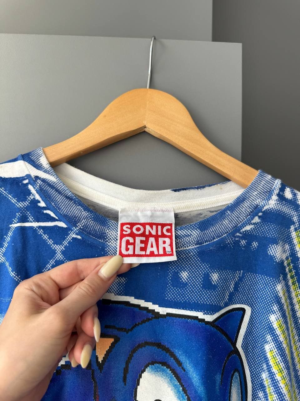 Band Tees Vintage 1991 Sonic The Hedgehog Sega Promo All Print Tee Size US L / EU 52-54 / 3 - 4 Thumbnail