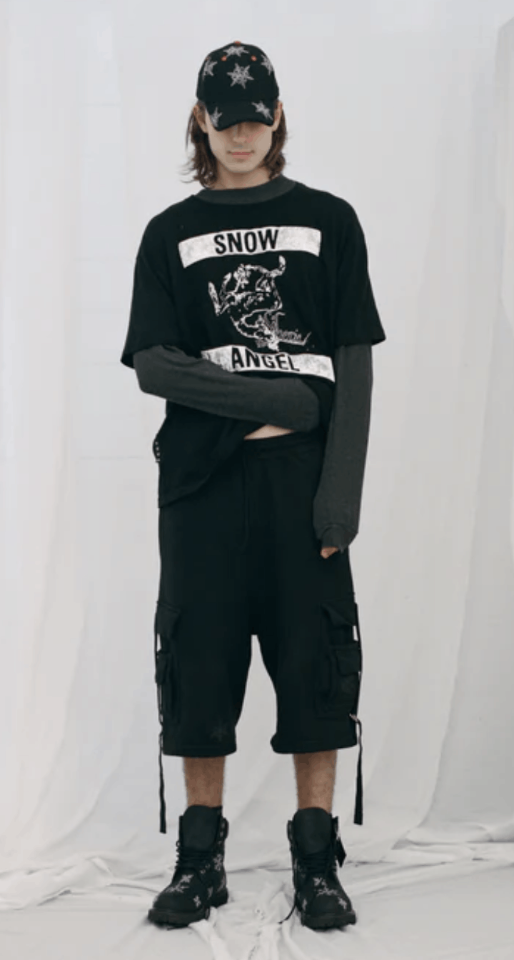 Siberia Hills BLACK SNOW ANGEL T-SHIRT Size US L / EU 52-54 / 3 - 2 Thumbnail