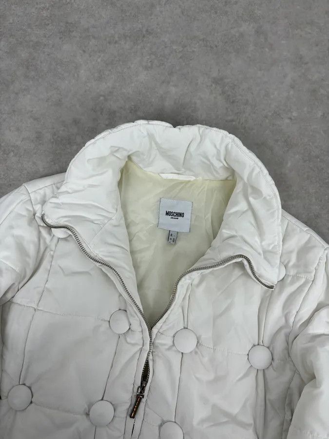 Moschino 2000s Moschino White Cozy Puffer Jacket Size S / US 4 / IT 40 - 8 Thumbnail