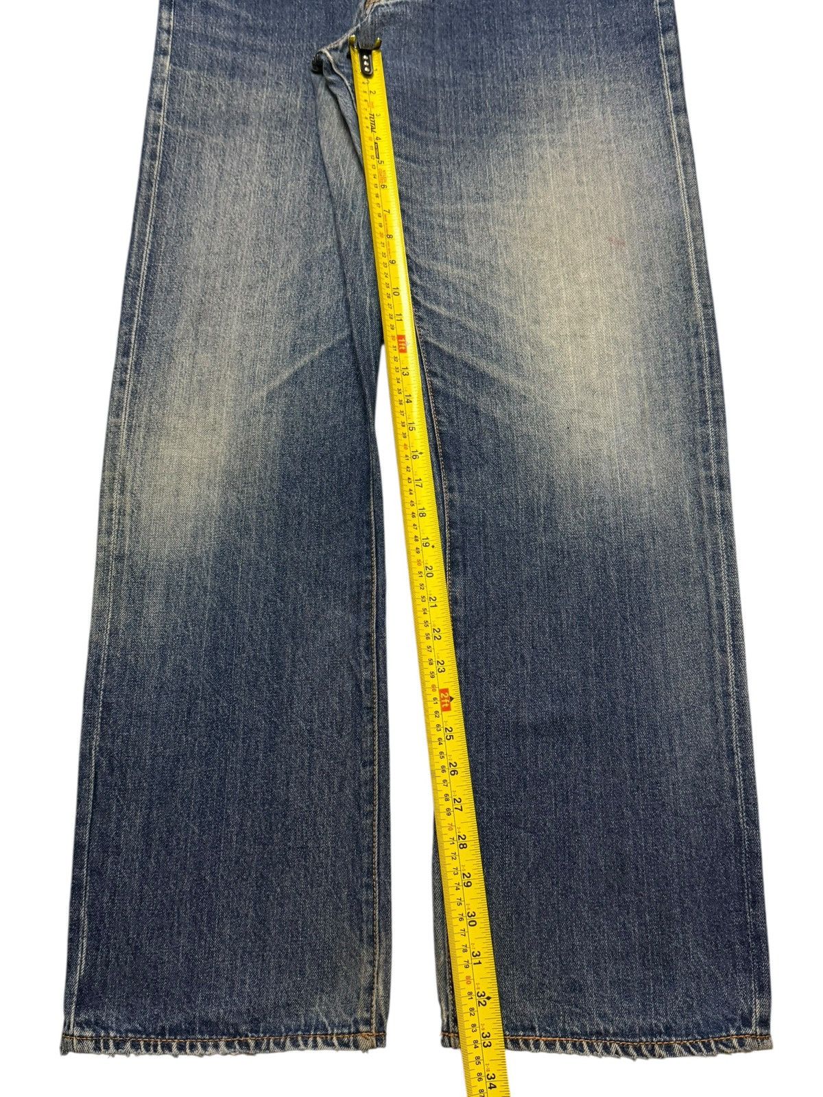 RMC Jeans Vintage 90s Japan Rmc Embroidered Blue Faded Wash Wide Leg Size US 36 / EU 52 - 10 Thumbnail
