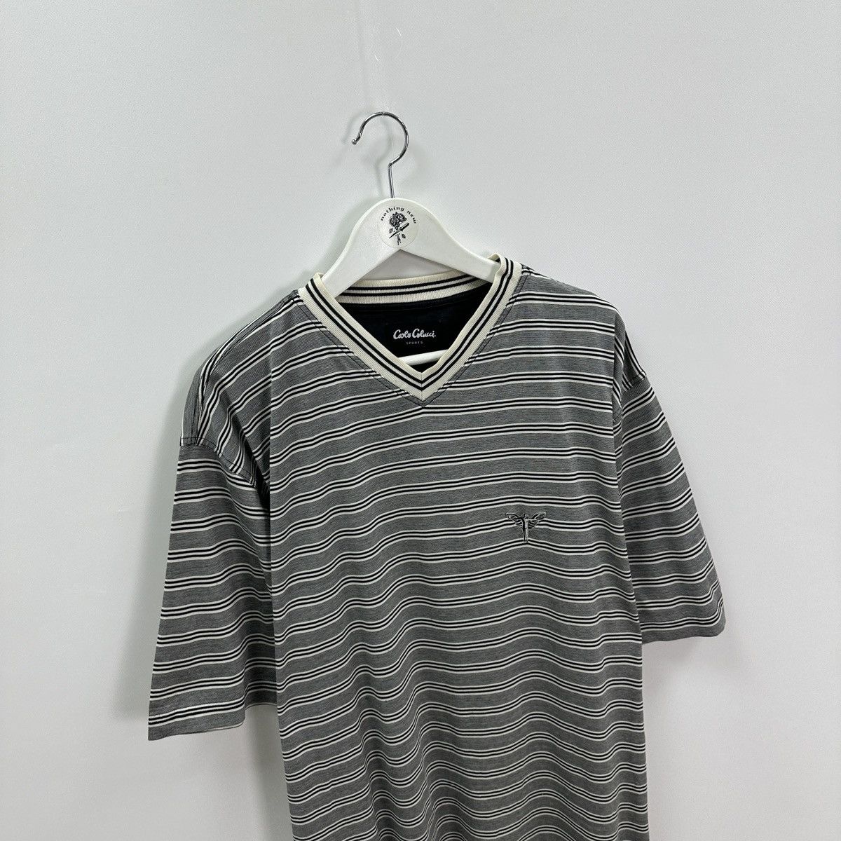 Vintage Vintage 90s Carlo Colucci Sports embroidered striped tee y2k Size US XL / EU 56 / 4 - 3 Thumbnail