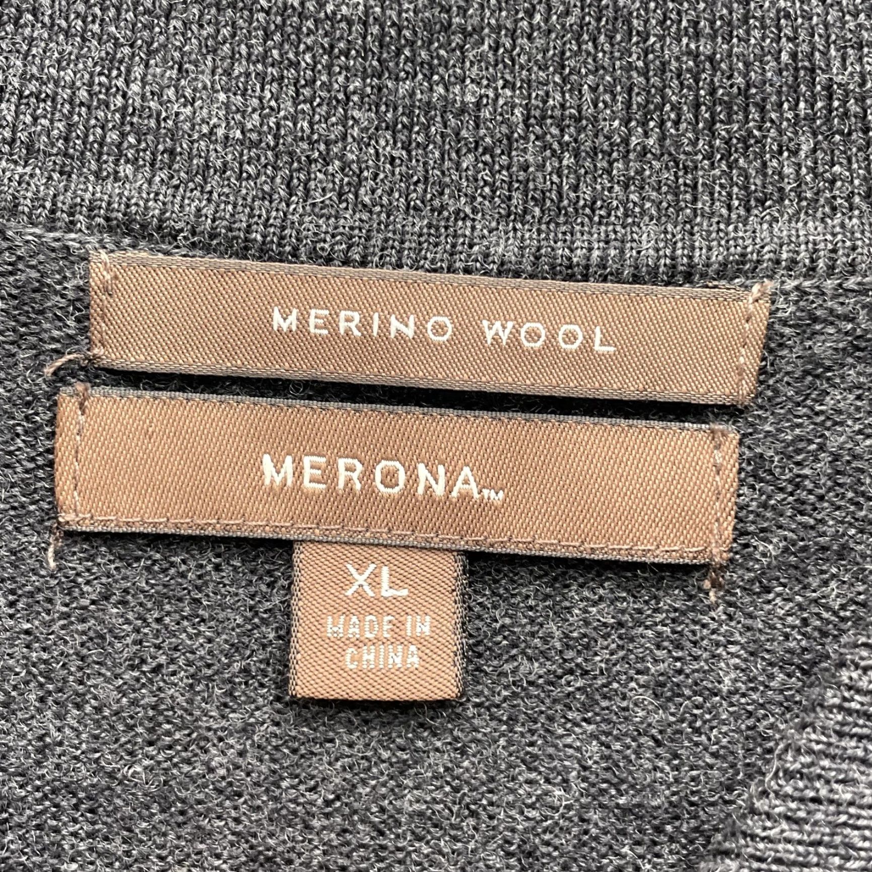 Merona Merona Merino Wool Polo Sweater Mens XL Gray Classic Preppy Academia Travel 90's Vintage? Size US XL / EU 56 / 4 - 3 Thumbnail