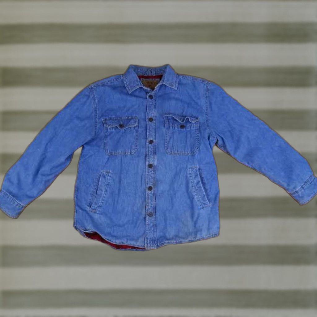 Vintage VINTAGE Outdoor Life Buffalo Plaid Flannel Insulated Cotton Outer Shirt M Blue Mens Barn Work Shirt Jacket Size US M / EU 48-50 / 2 - 1 Thumbnail