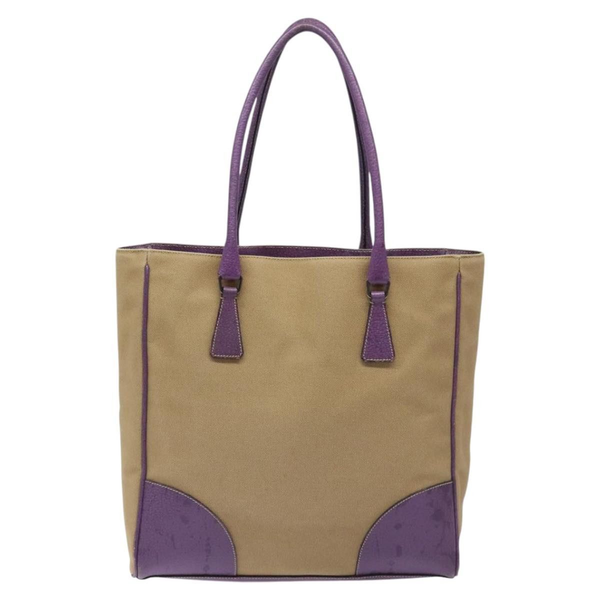 Prada PRADA Tote Bag Canvas Beige Size ONE SIZE - 3 Thumbnail