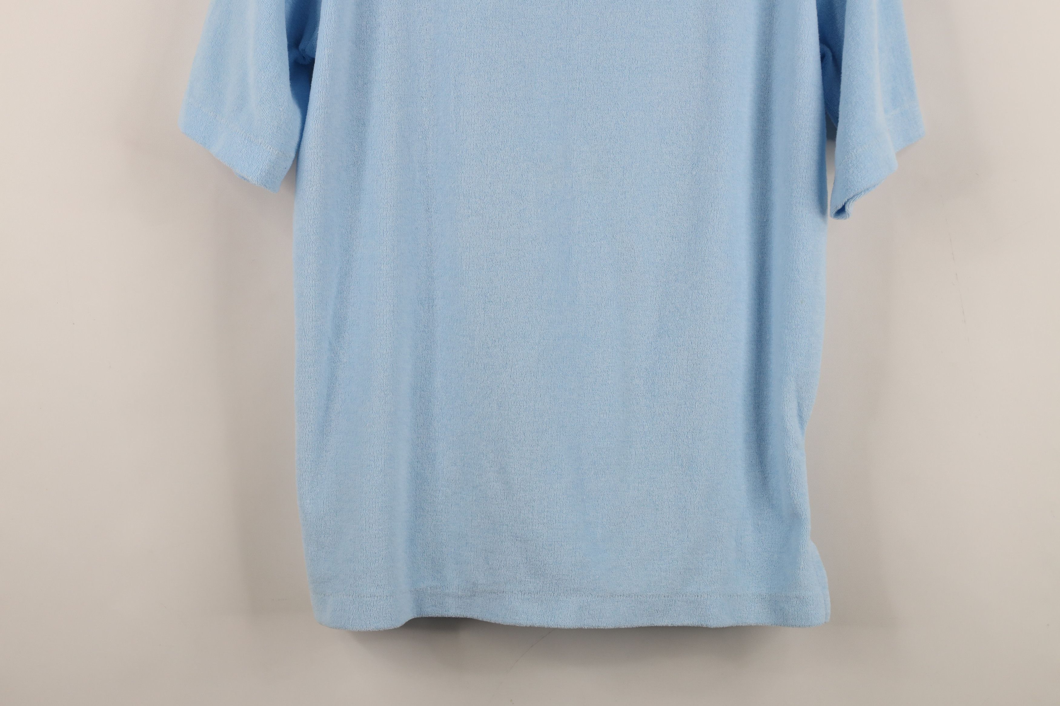 Vintage Vintage 70s Streetwear Terry Cloth Collared Polo Shirt Blue Size US L / EU 52-54 / 3 - 14 Thumbnail
