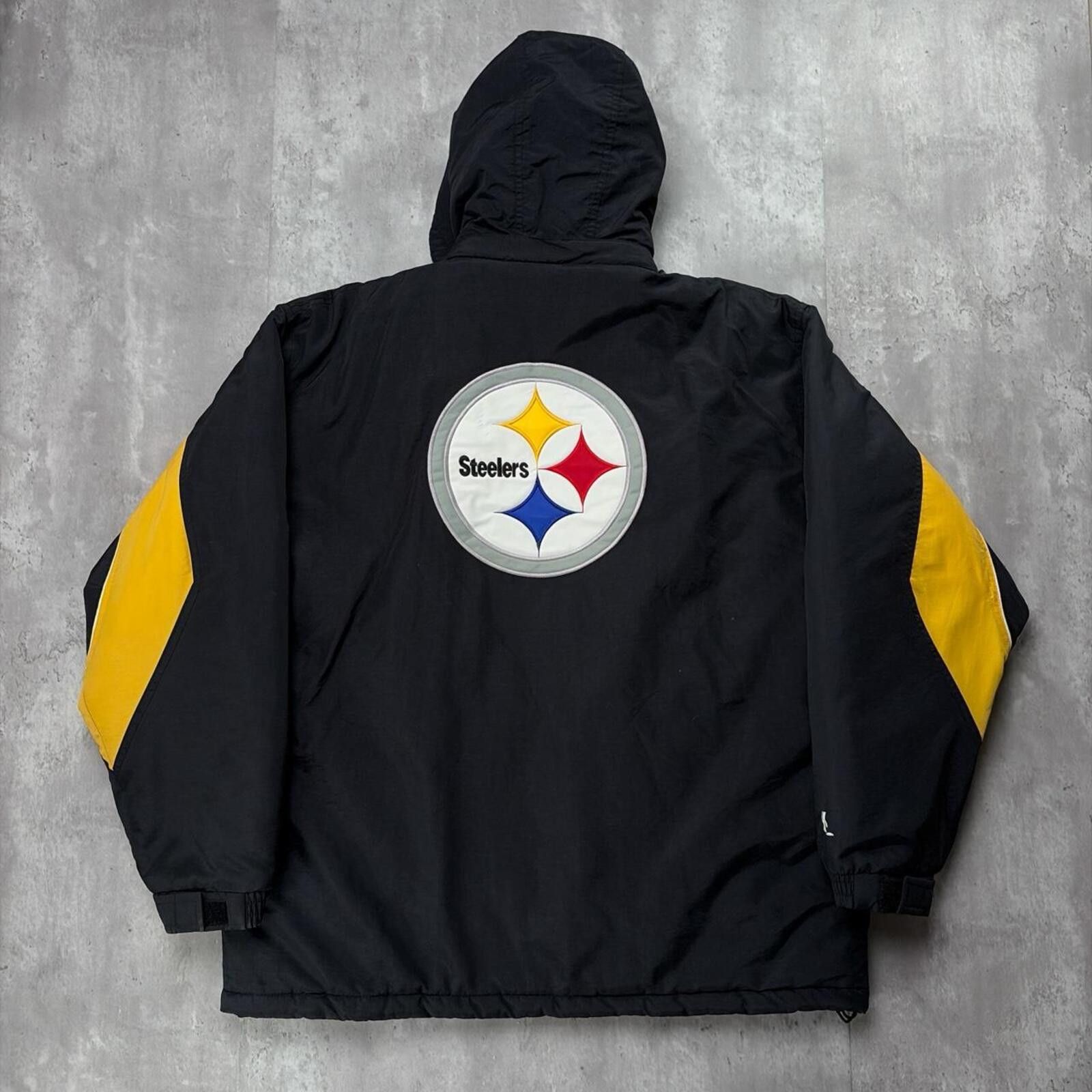NFL Vintage Pittsburgh Steelers Spotlight Hooded Puffer Jacket Size US L / EU 52-54 / 3 - 2 Thumbnail