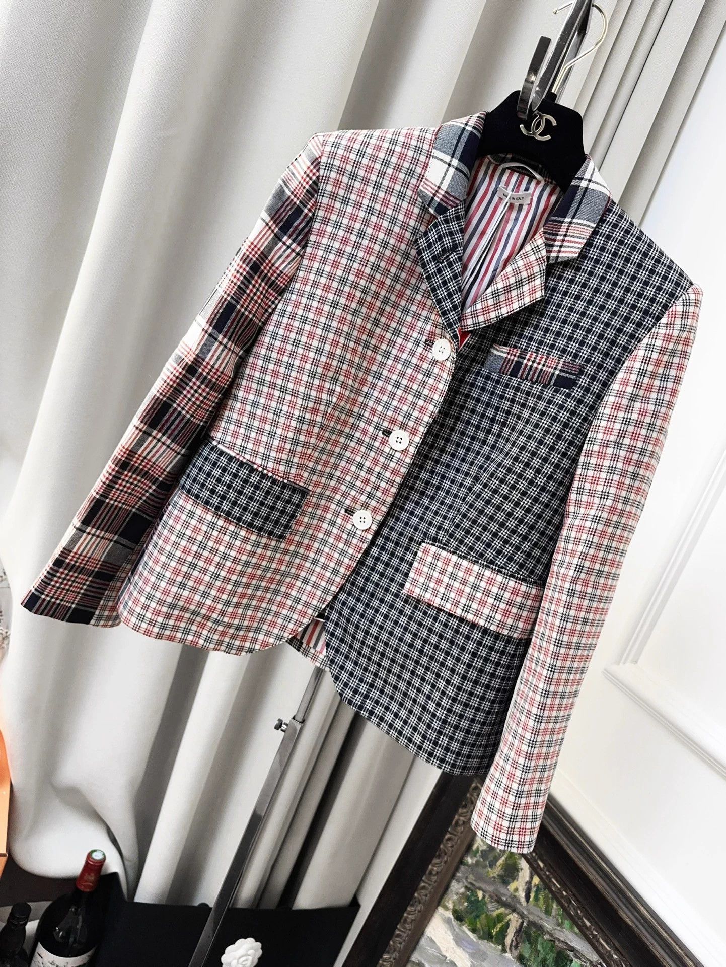 Thom Browne TB Vintage Classic Plaid Pocket Blazer 40 Size M / US 6-8 / IT 42-44 - 1 Thumbnail