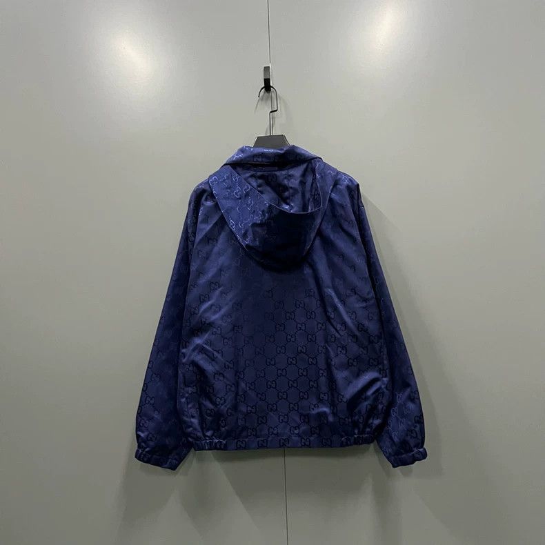 Gucci Gucci Blue dark pattern old flower full-print coat 2501-Nex Size US S / EU 44-46 / 1 - 2 Thumbnail