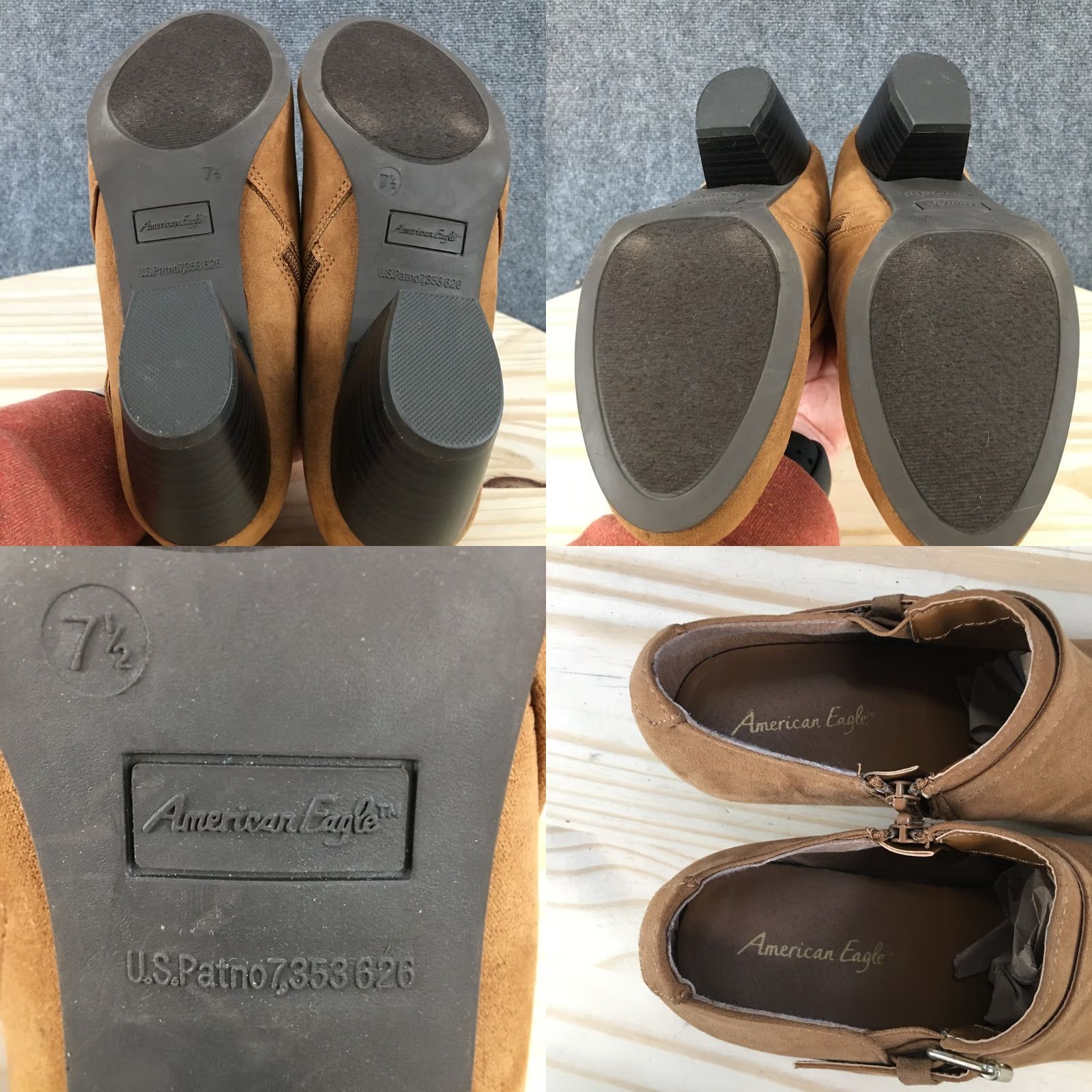 American Eagle Outfitters American Eagle Bootie Womens 7.5 Brown Ankle Heel Casual Fashion Style Shoes Size US 8 / IT 38 - 9 Thumbnail