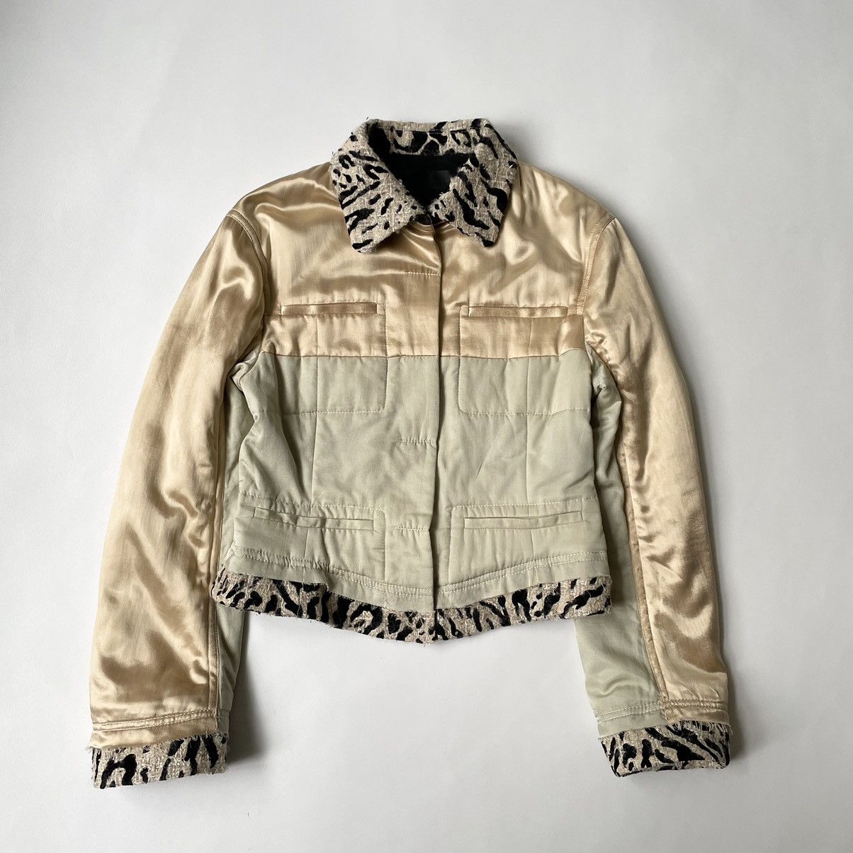 Haider Ackermann Satin Panelled Utility Jacket Size S / US 4 / IT 40 - 1 Thumbnail