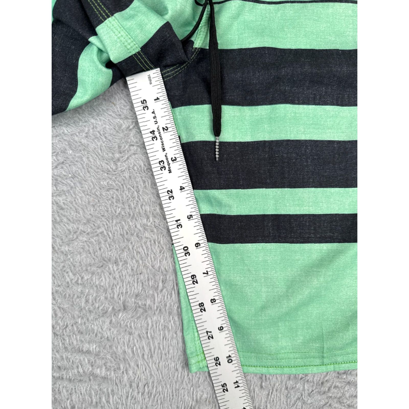 O'Neill O'Neill Board Shorts Mens 28 Green Stripe Polyester Blend 28x10 Trunks Swim Bottoms Beach Pockets Size US 28 / EU 44 - 6 Thumbnail