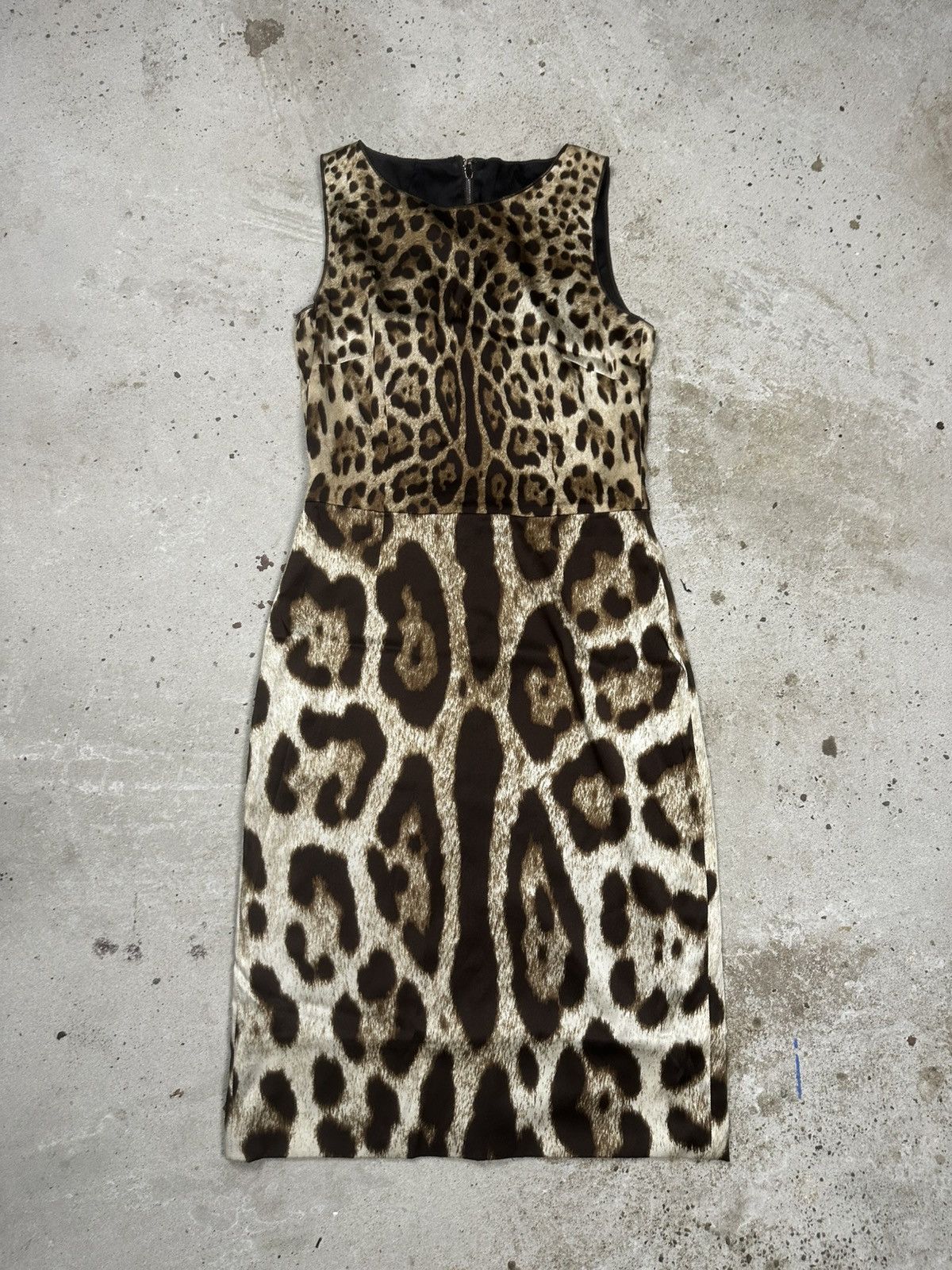 Dolce & Gabbana Dolce & Gabbana Silk Midi Leopard Print Dress Size M / US 6-8 / IT 42-44 - 1 Thumbnail