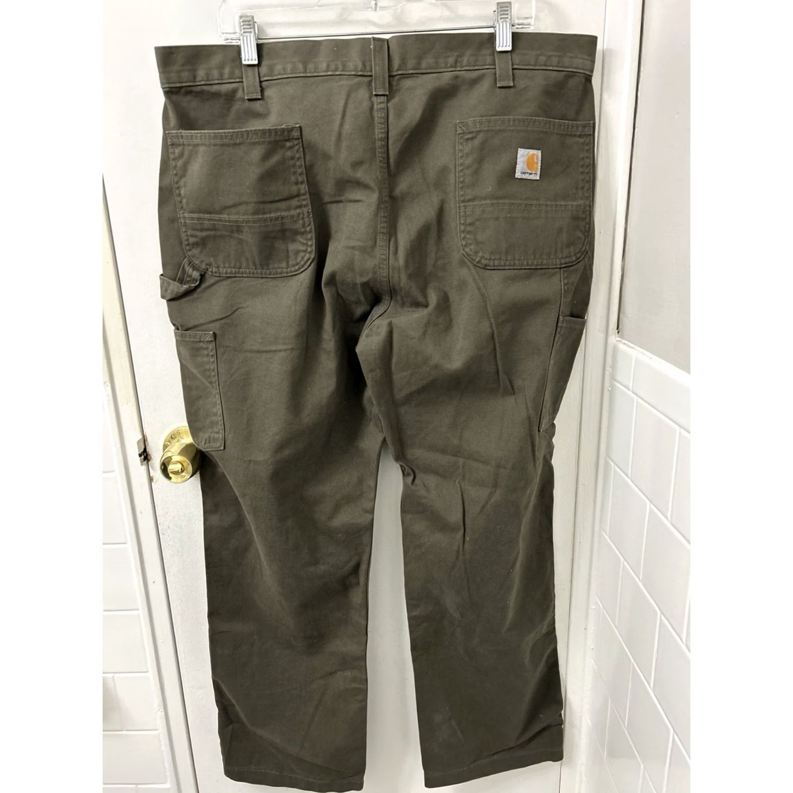 Carhartt Carhartt Work Pants Mens Sz 40x30 Brown Relaxed Fit Twill Utility BN0324M Size US 40 / EU 56 - 6 Thumbnail