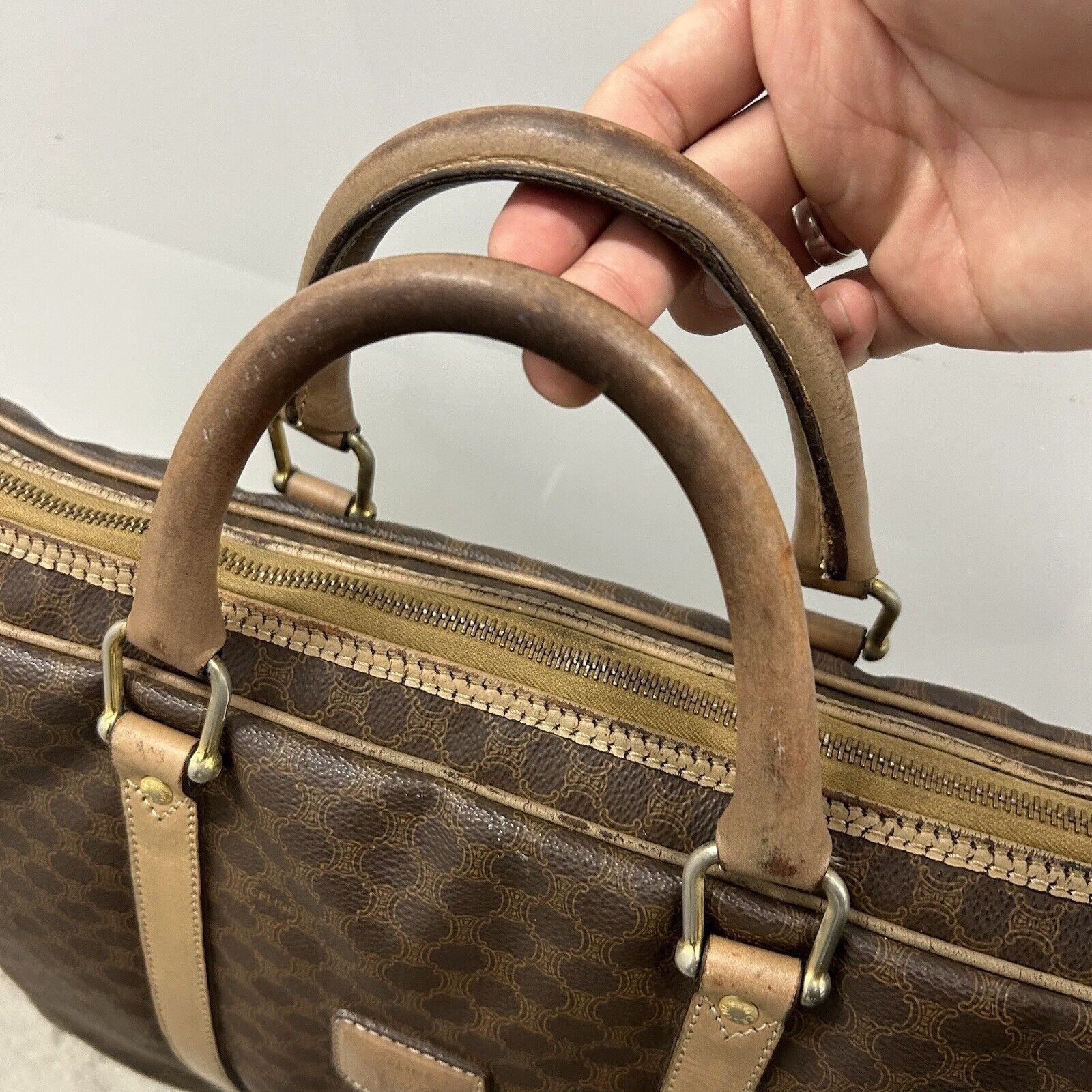 Celine × Designer × Vintage Authentic CELINE Monogram Laptop Briefcase Tote Bag Handbag Size ONE SIZE - 6 Thumbnail