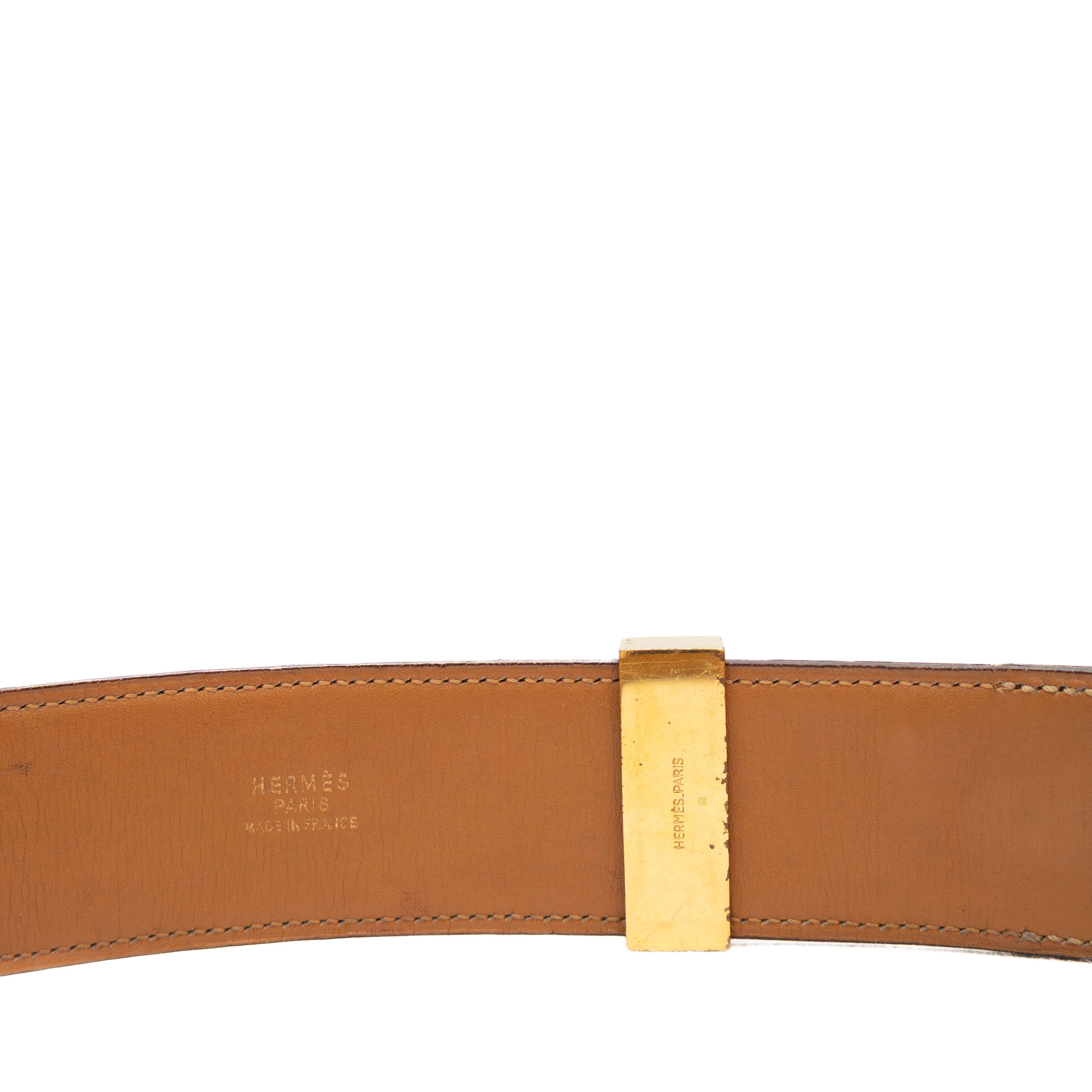 Hermes VTG 9000$ Hermès Collier de Chien Belt Ostrich Leather Size ONE SIZE - 7 Thumbnail