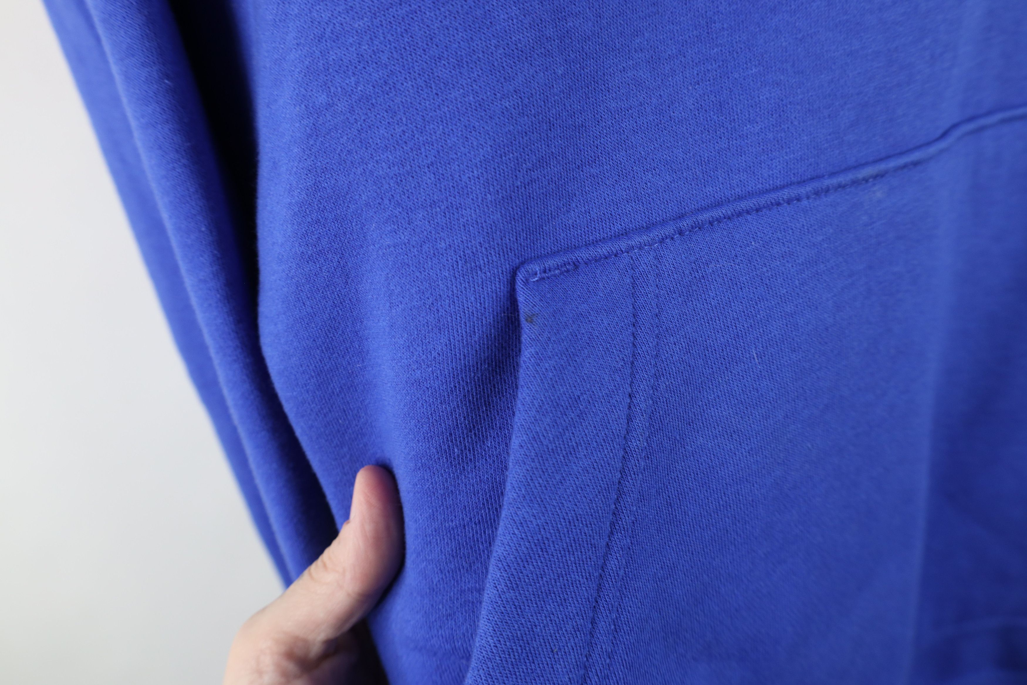 Reebok Vintage Reebok Spell Out Hoodie Sweatshirt Royal Blue Size US L / EU 52-54 / 3 - 7 Thumbnail