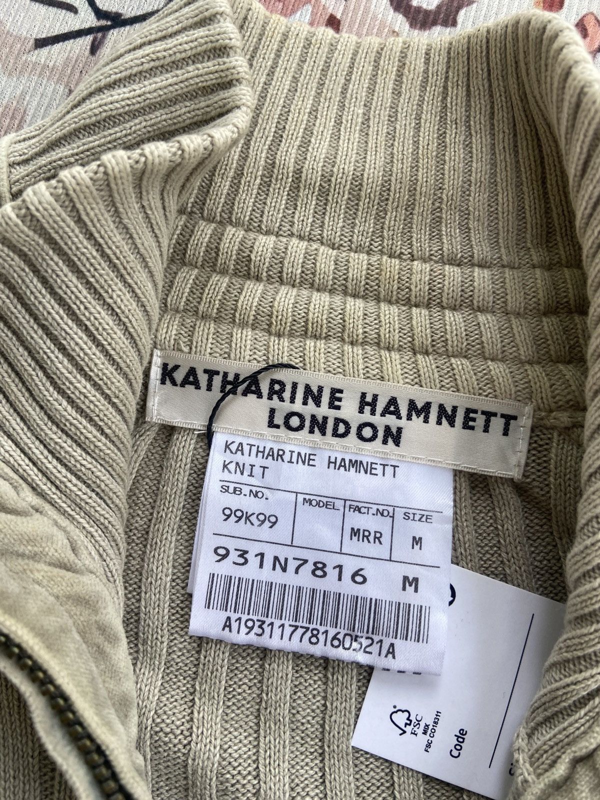 Katharine Hamnett London Vintage Katherine Hamnet London knit zip pocket Jacket Size US M / EU 48-50 / 2 - 7 Thumbnail