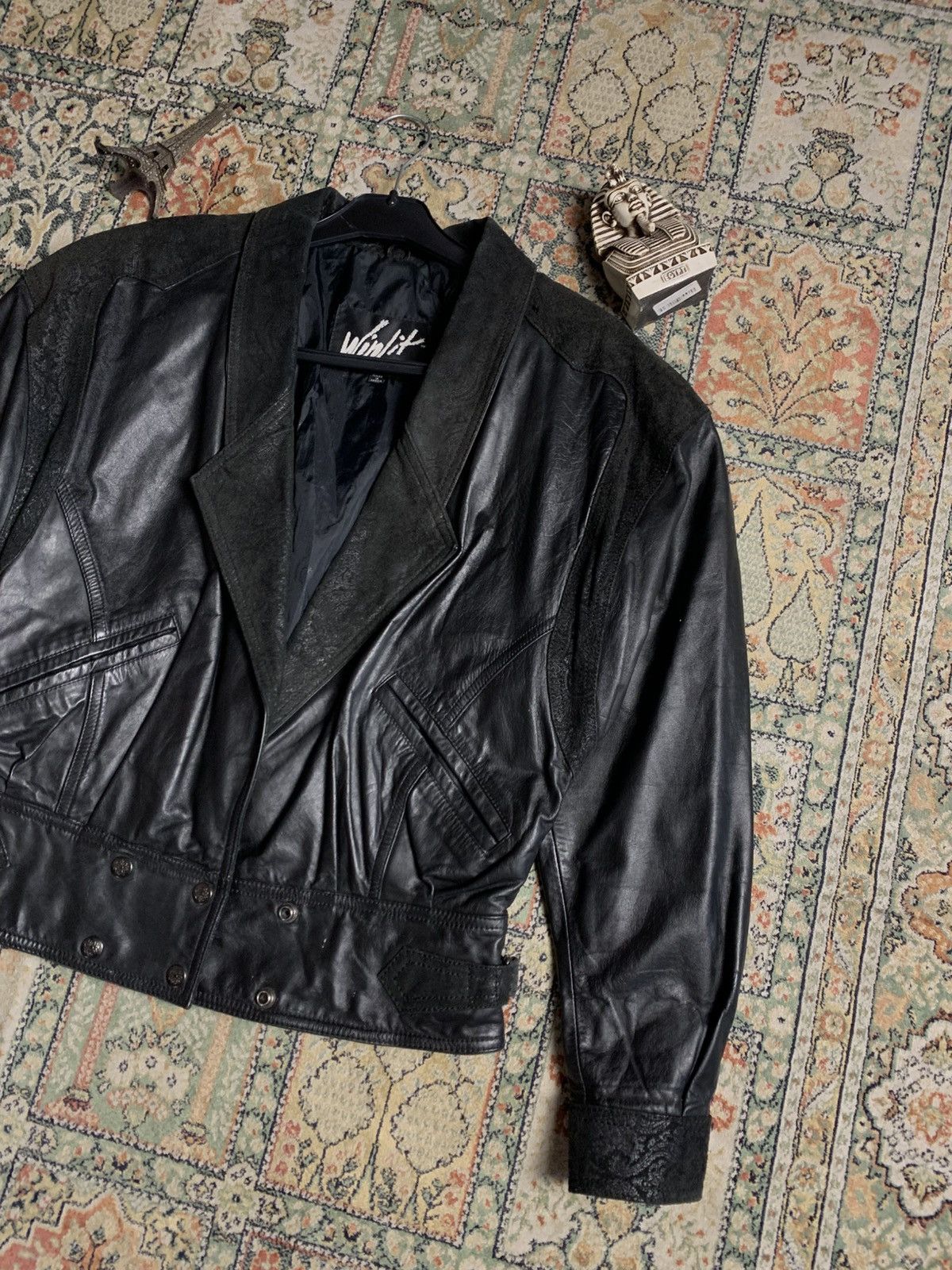 Japanese Brand × Vintage 🔥RARE CROPPED GENUINE LEATHER JACKET WINLIT ISSEY MIYAKE Size US S / EU 44-46 / 1 - 2 Thumbnail