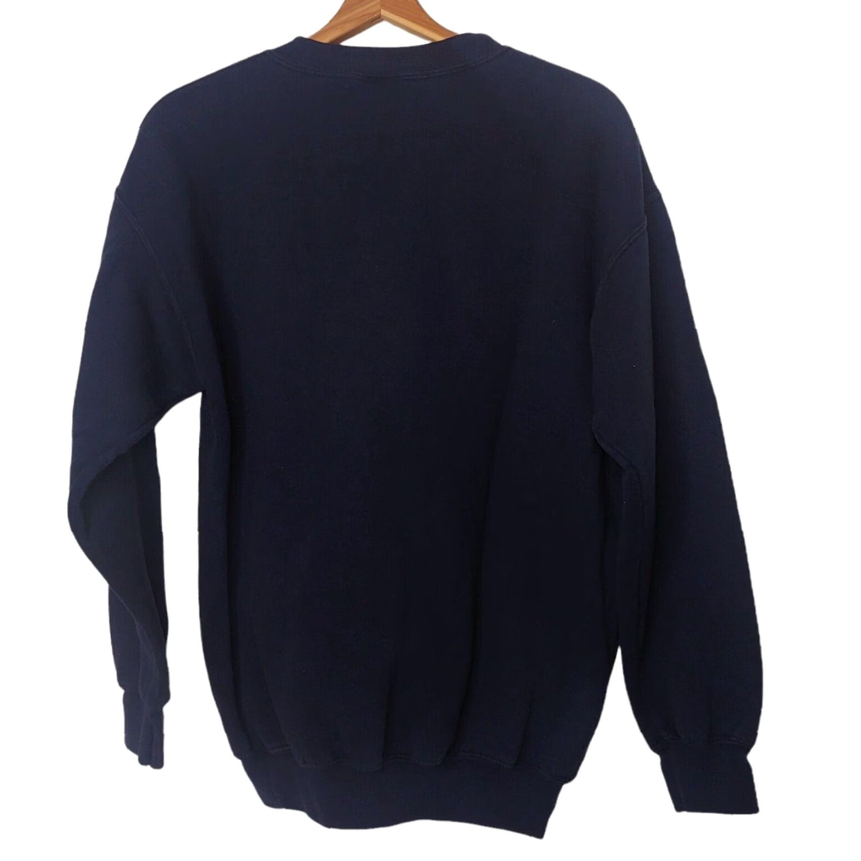 Vintage Gilkdan Noahs Ark Sweatshirt M Blue Crewneck Christian Bible Animal Religious Graphic Pullover Regular Womens Size M / US 6-8 / IT 42-44 - 3 Thumbnail