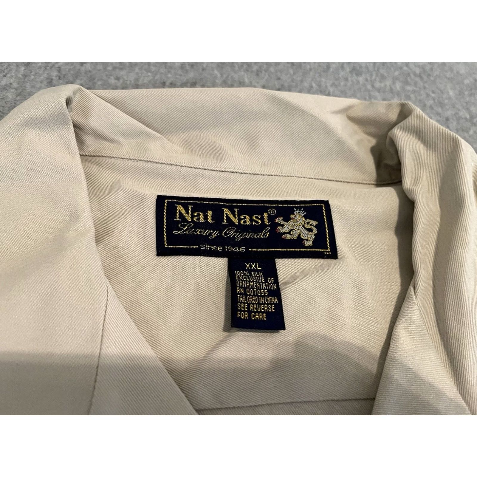 Nat Nast Nat Nast Limited Edition Embroidered Silk Shirt Christmas Mens 2XL Beige Silk Embroidered Limited Edition Holiday Nat Nast Shirt 2XL Mens Beige Size US XXL / EU 58 / 5 - 4 Thumbnail